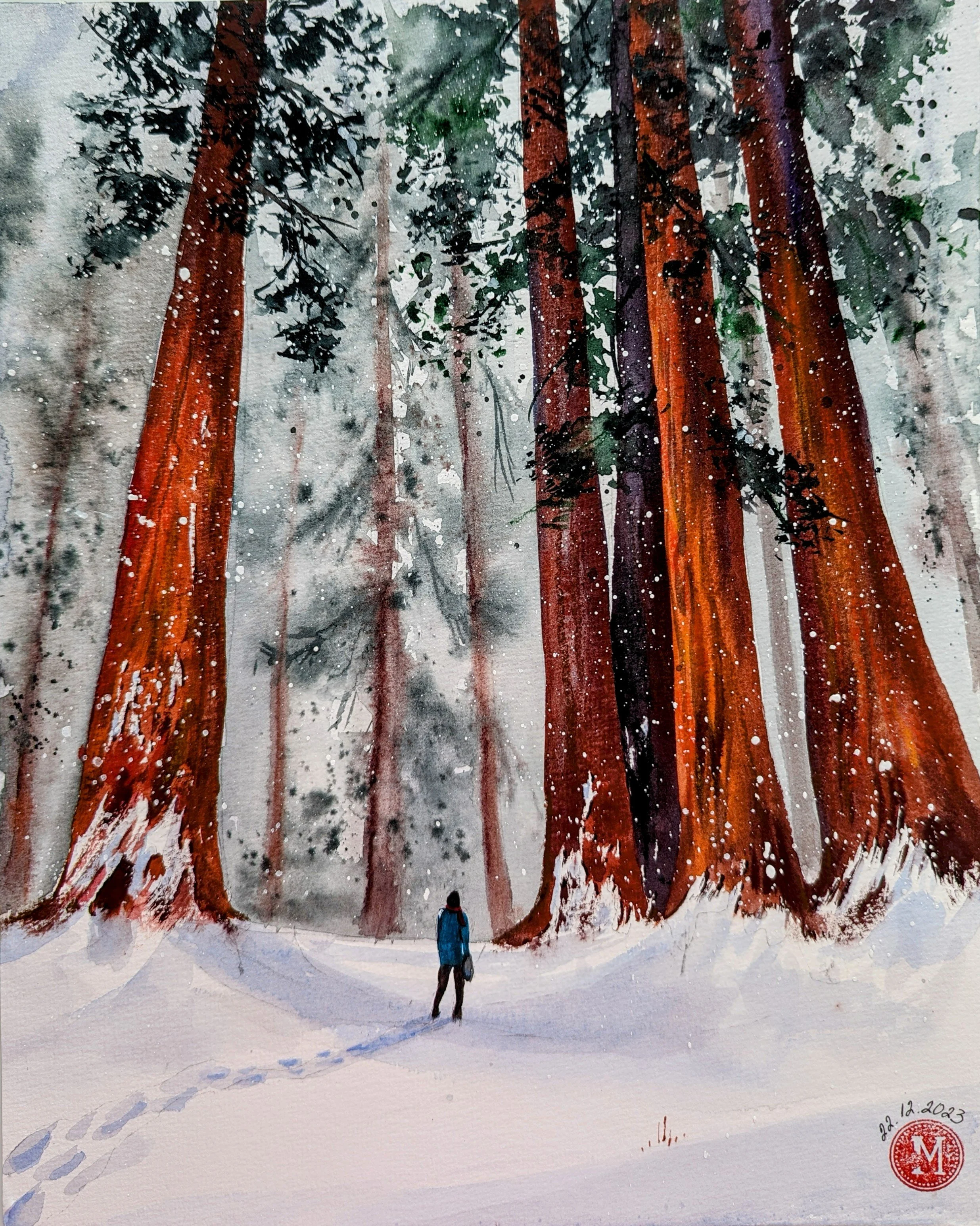 Big Trees • watercolor • 9x12" • in private collection
