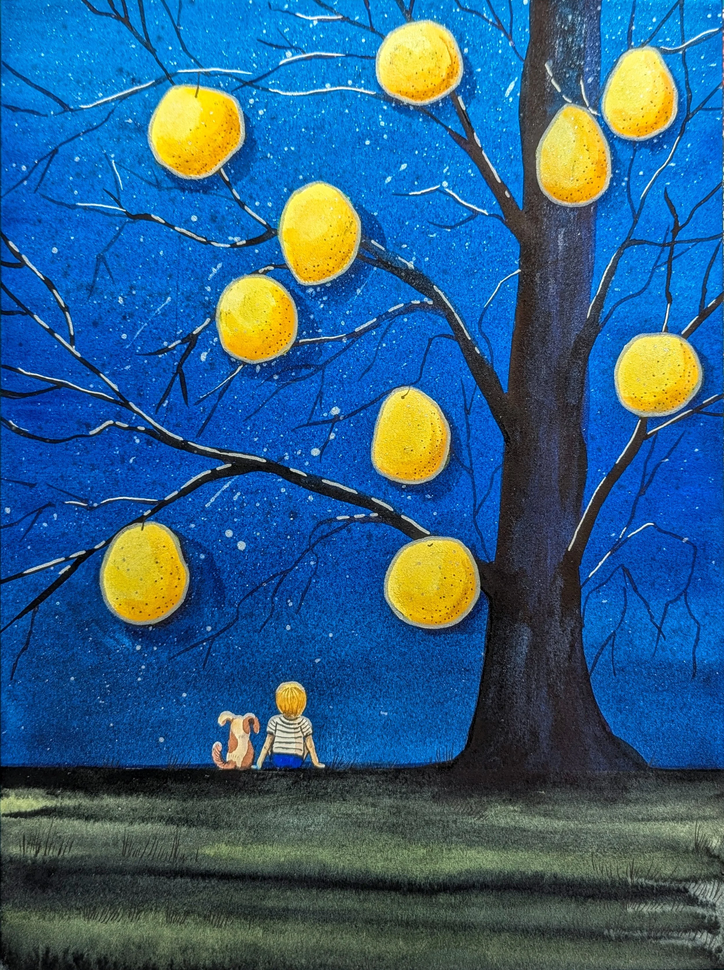 Yellow Fruit Dream • watercolor • 9x12" • available