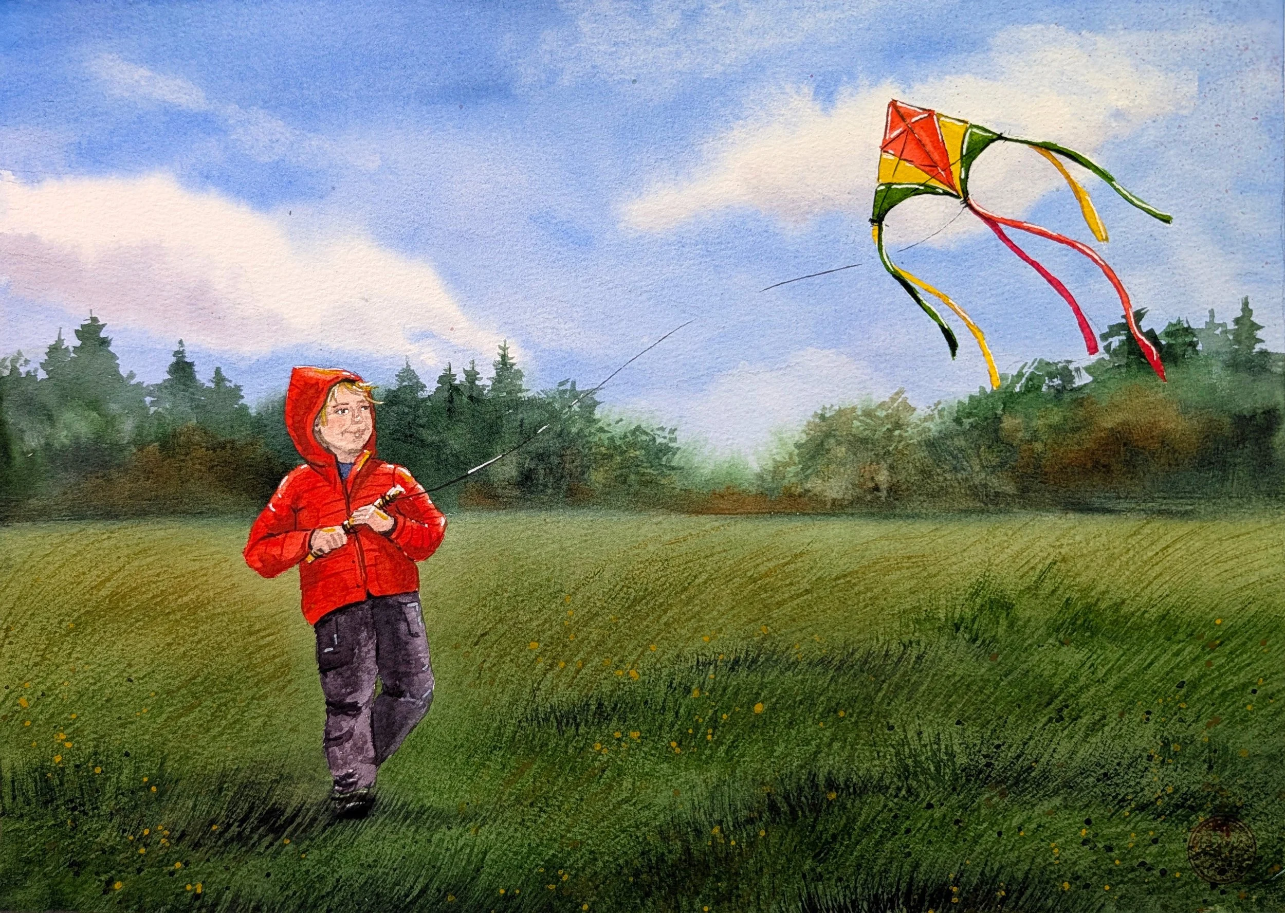 Wind Of Memories • watercolor • 13x9" • available