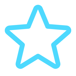 Blue star outline