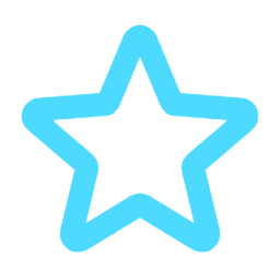 Blue outline star