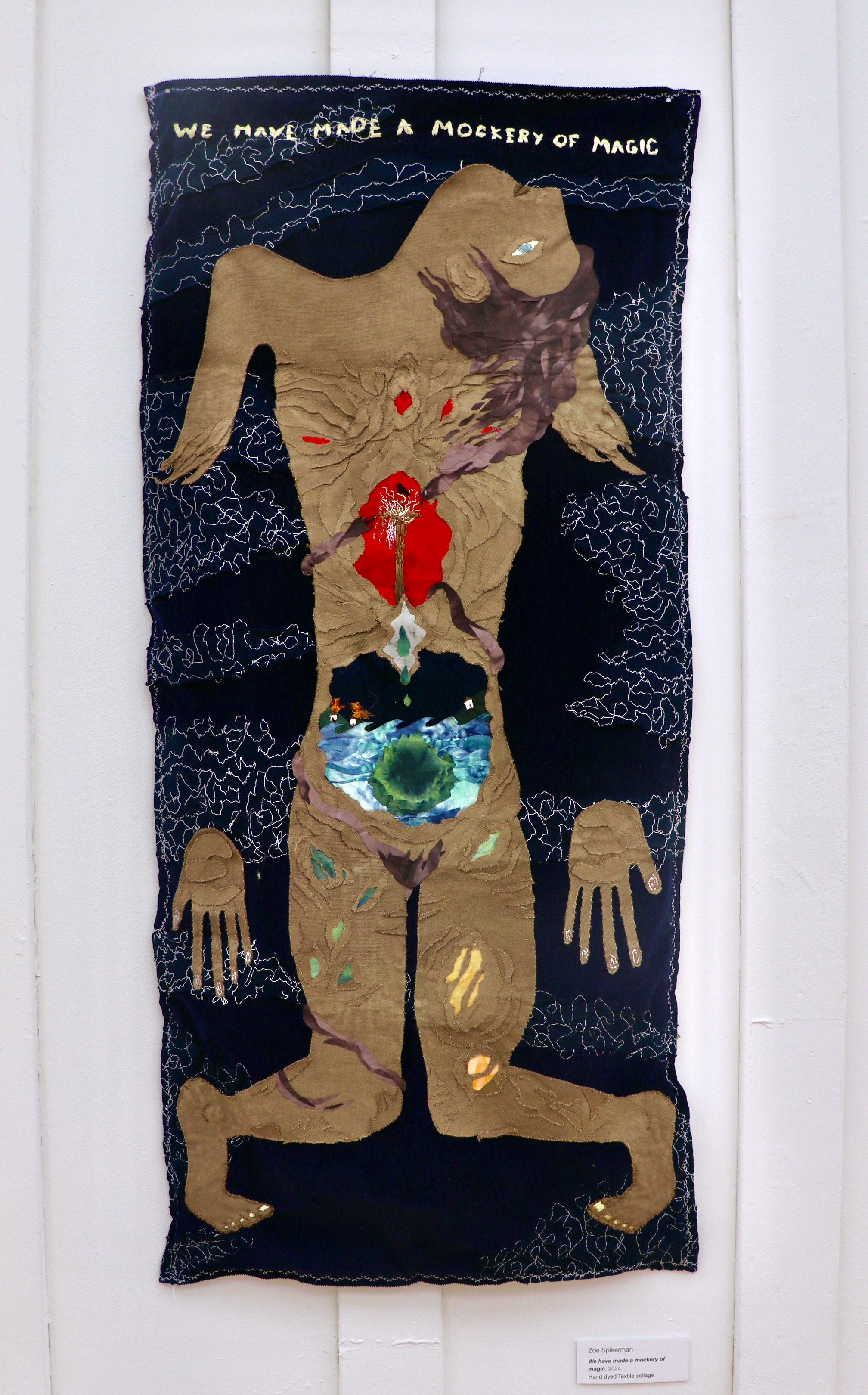 We Have Made a Mockey of Magic, 2024 | Recycled textiles, hand-dyed cotton, thread
