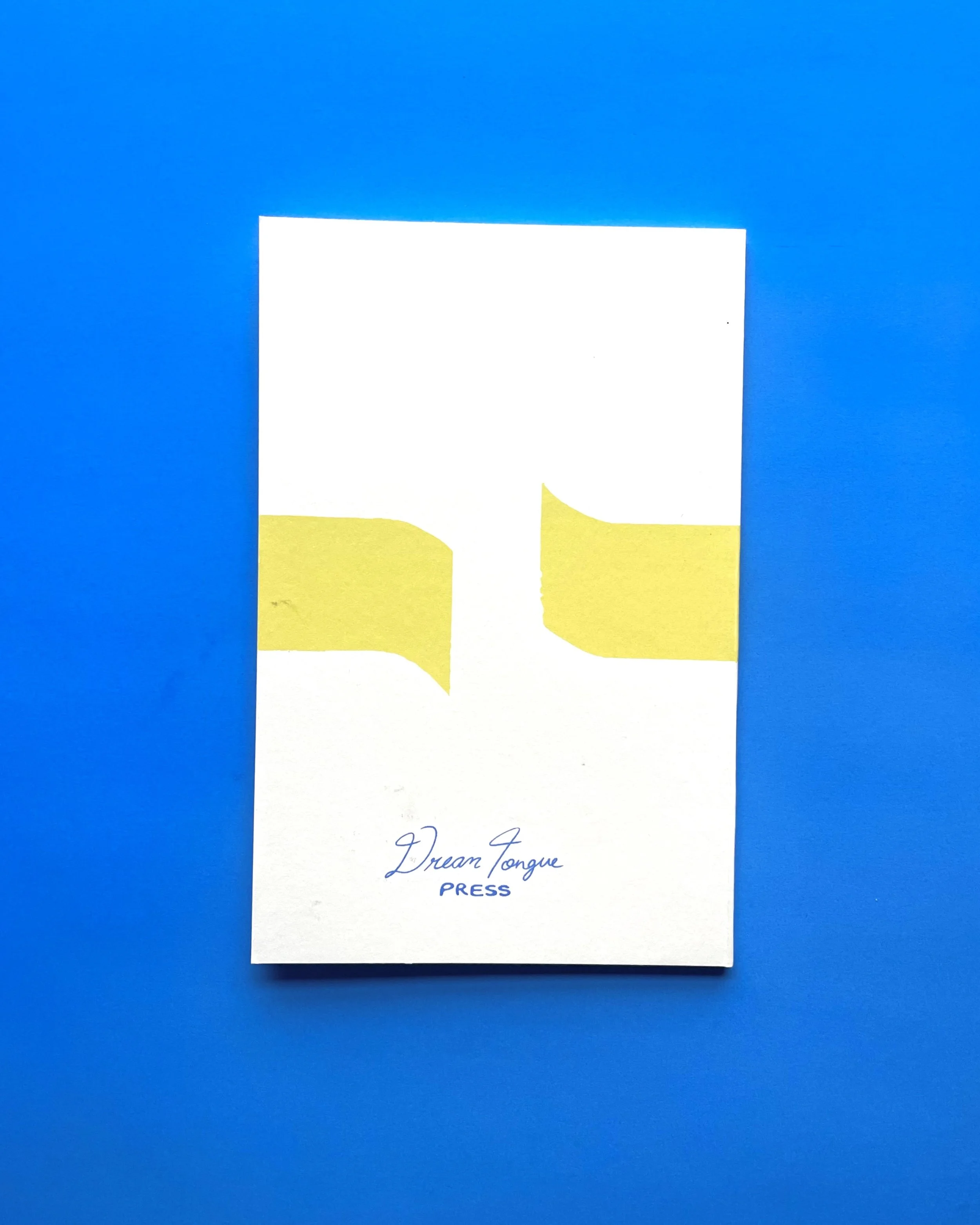 Yellow Ribbon Somewhere, 2025 | Poetry Collection written by Thomas Daley, Covers screenprinted at KALA Art Institute and bound by Zoe Spikerman
