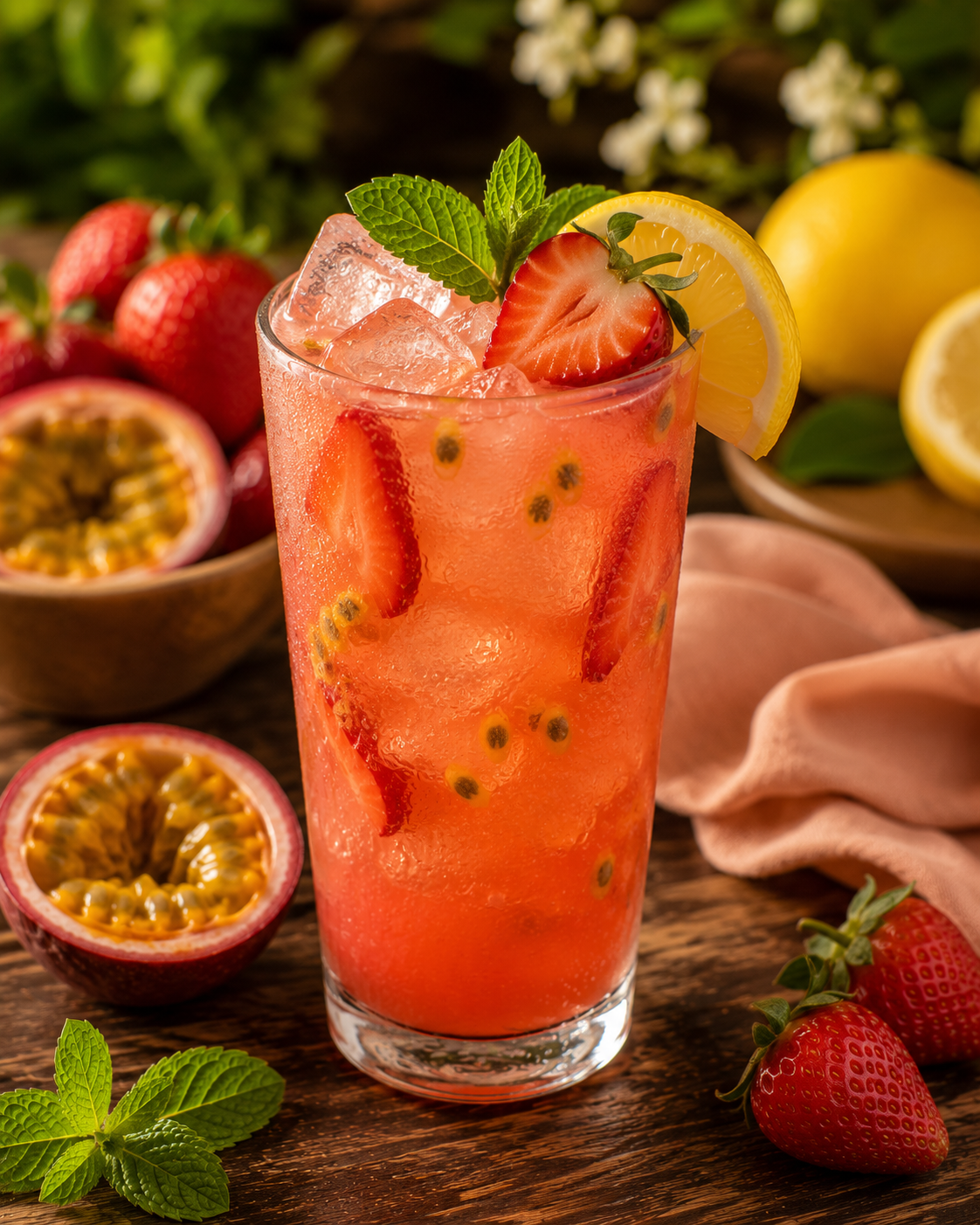 Strawberry passionfruit Lemonade