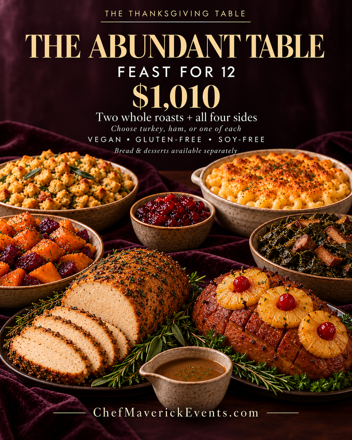 The Abundant Table  | Thanksgiving Feast for 12 | The Thanksgiving Table