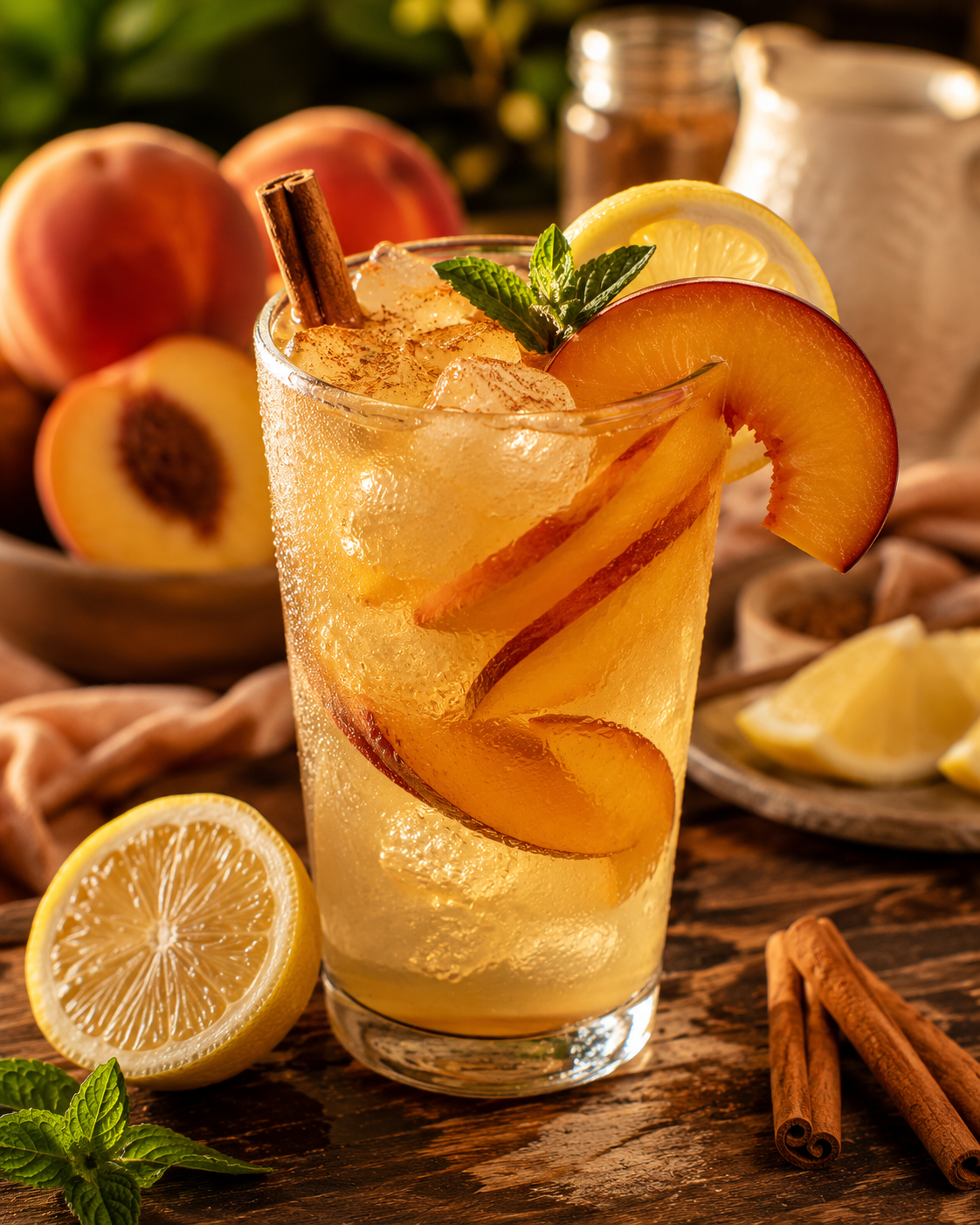 Peach Cobbler Lemonade