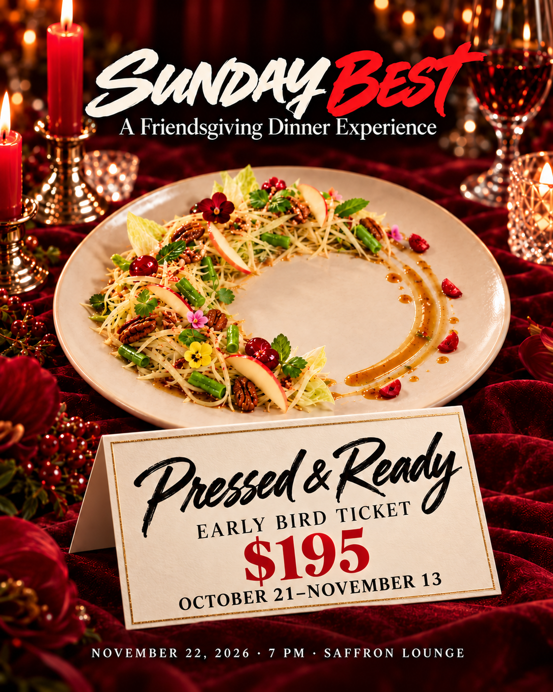 Pressed & Ready · Early Bird Ticket — $195