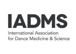 Logo for the International Association for Dance Medicine & Science (IADMS).