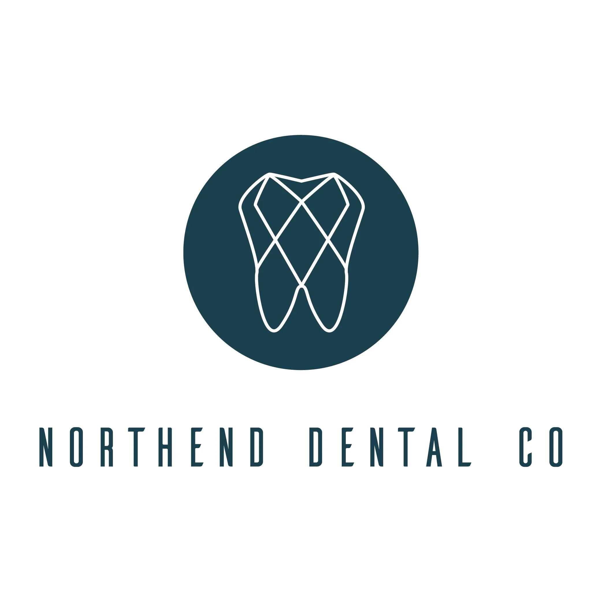 North End Dental branding project featuring professional logo design, healthcare visual identity and modern dental clinic branding by BKK Creative Studio