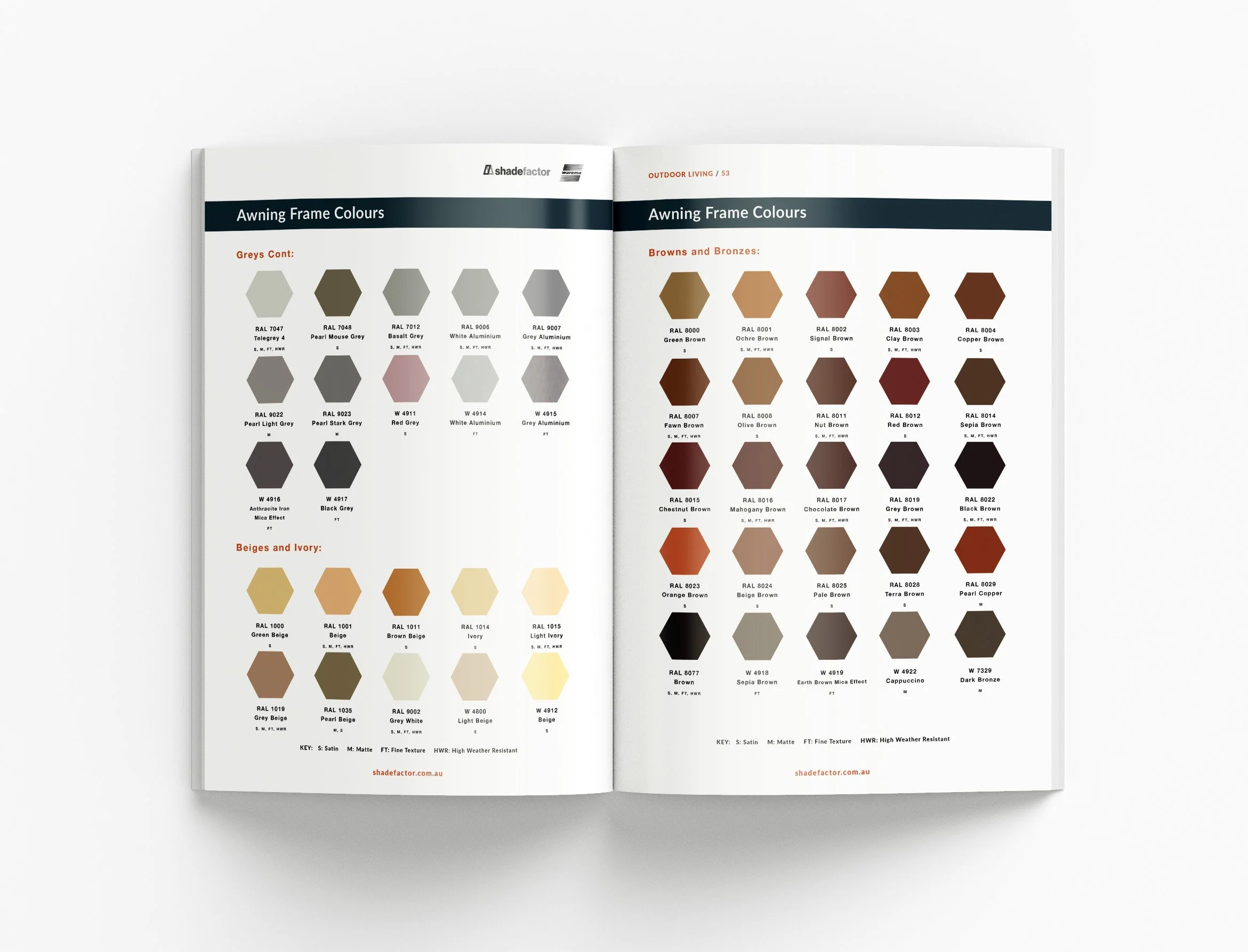 Professional brochure design for outdoor living products showcasing premium branding and engaging customer communication