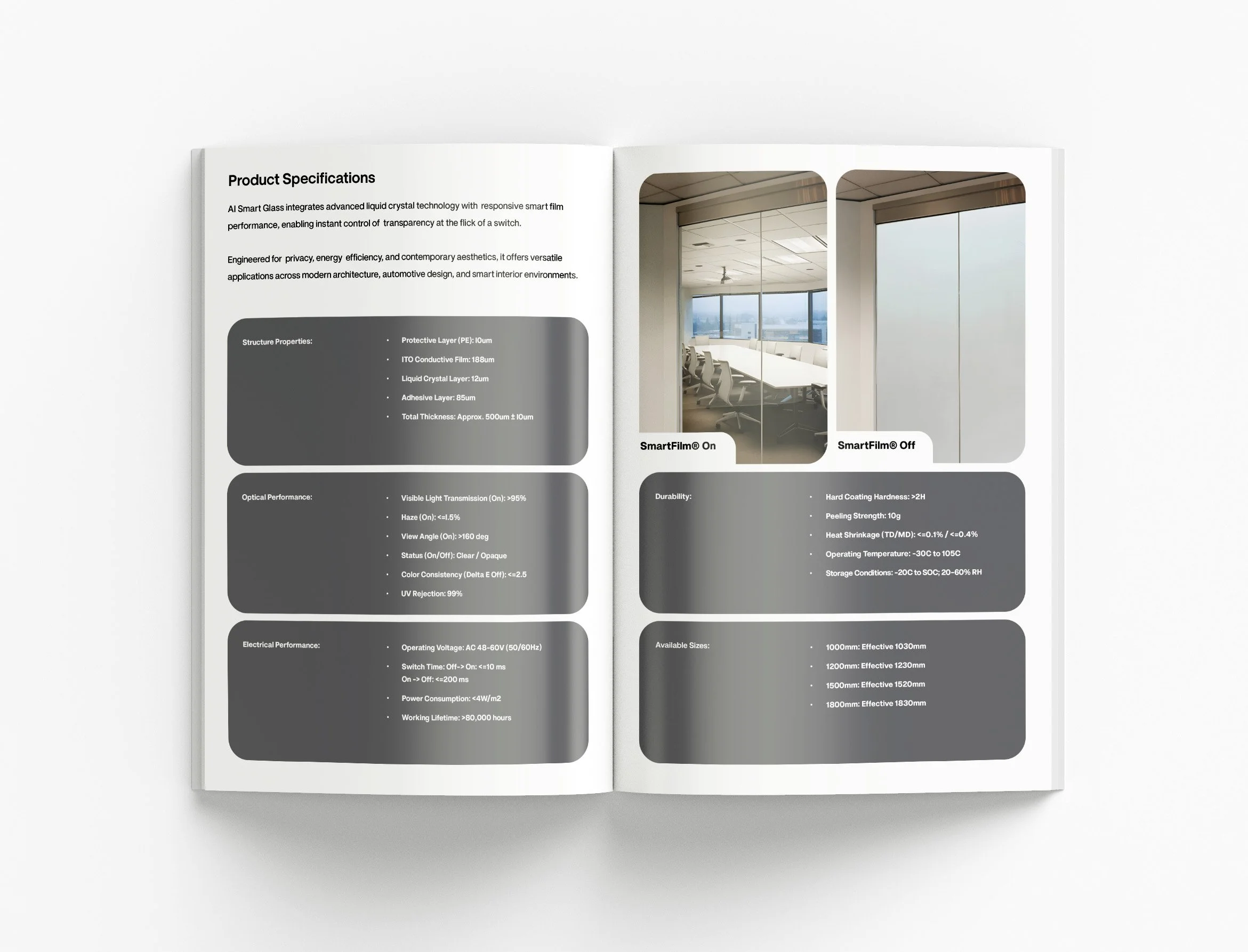 Capability Statement Project featuring professional capability statement design, SmartFilm technology presentation and corporate document design by BKK Creative Studio