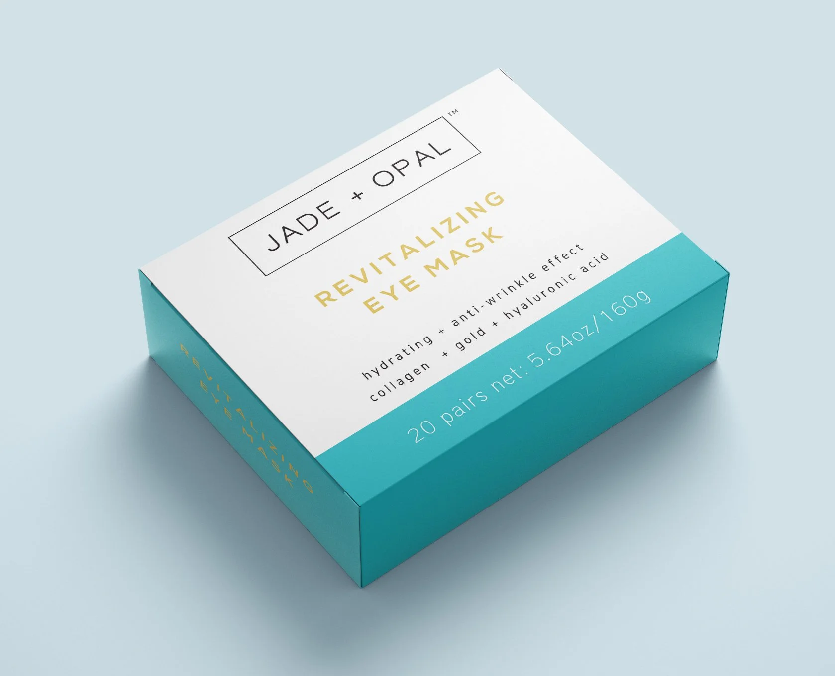 Jade and Opal eye mask packaging project featuring luxury beauty packaging design, premium wellness branding and elegant cosmetic product presentation by BKK Creative Studio