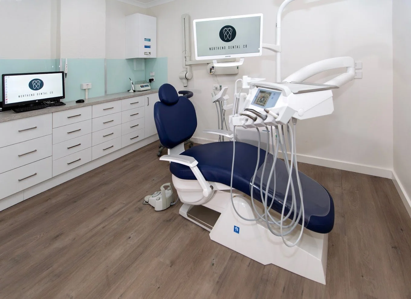 North End Dental Co brand identity featuring a sophisticated logo, cohesive visual system and premium branding for a modern dental clinic and oral healthcare business