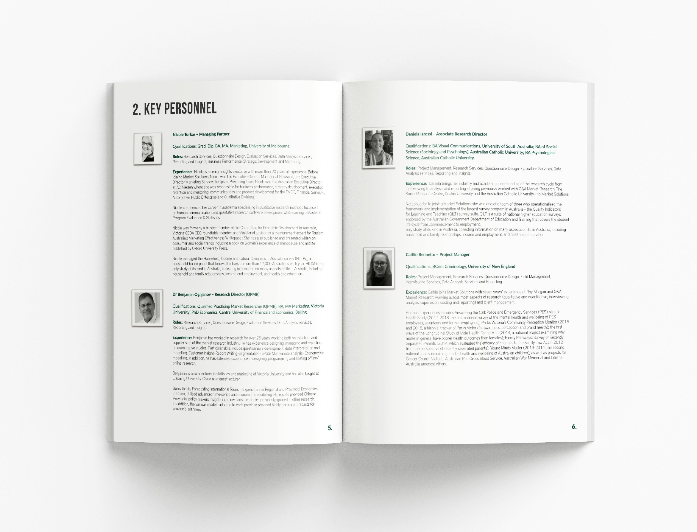 Proposal document featuring refined typesetting, custom infographics, data visualisation and premium corporate document design