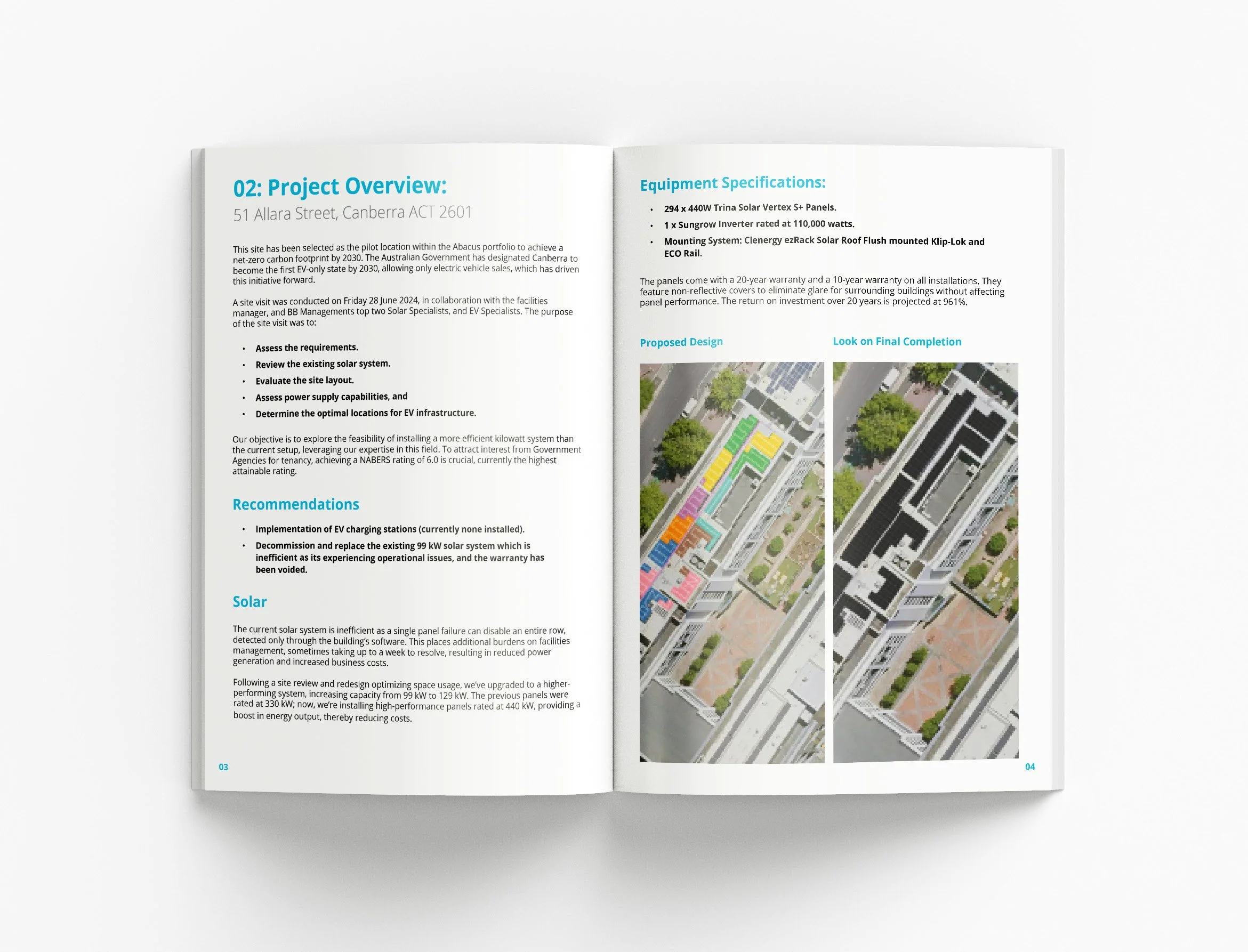 BB MGMT tender proposal featuring refined typesetting, custom infographics, data visualisation and premium corporate document design for business submissions