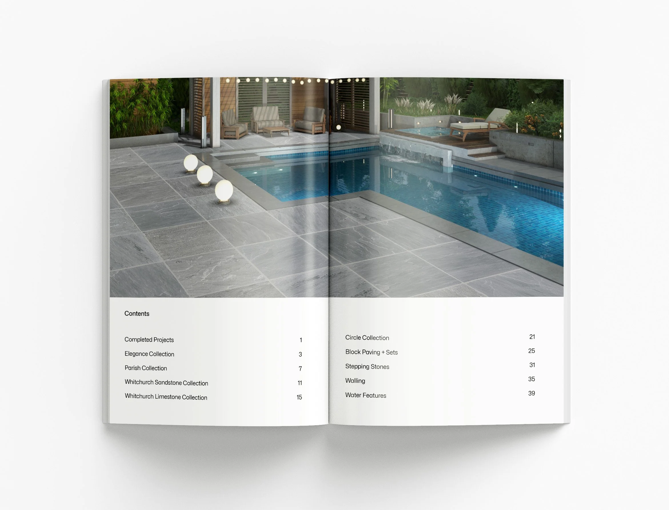 Landscape Collection brochure project featuring premium landscape product catalogue design, outdoor living inspiration and architectural marketing materials by BKK Creative Studio