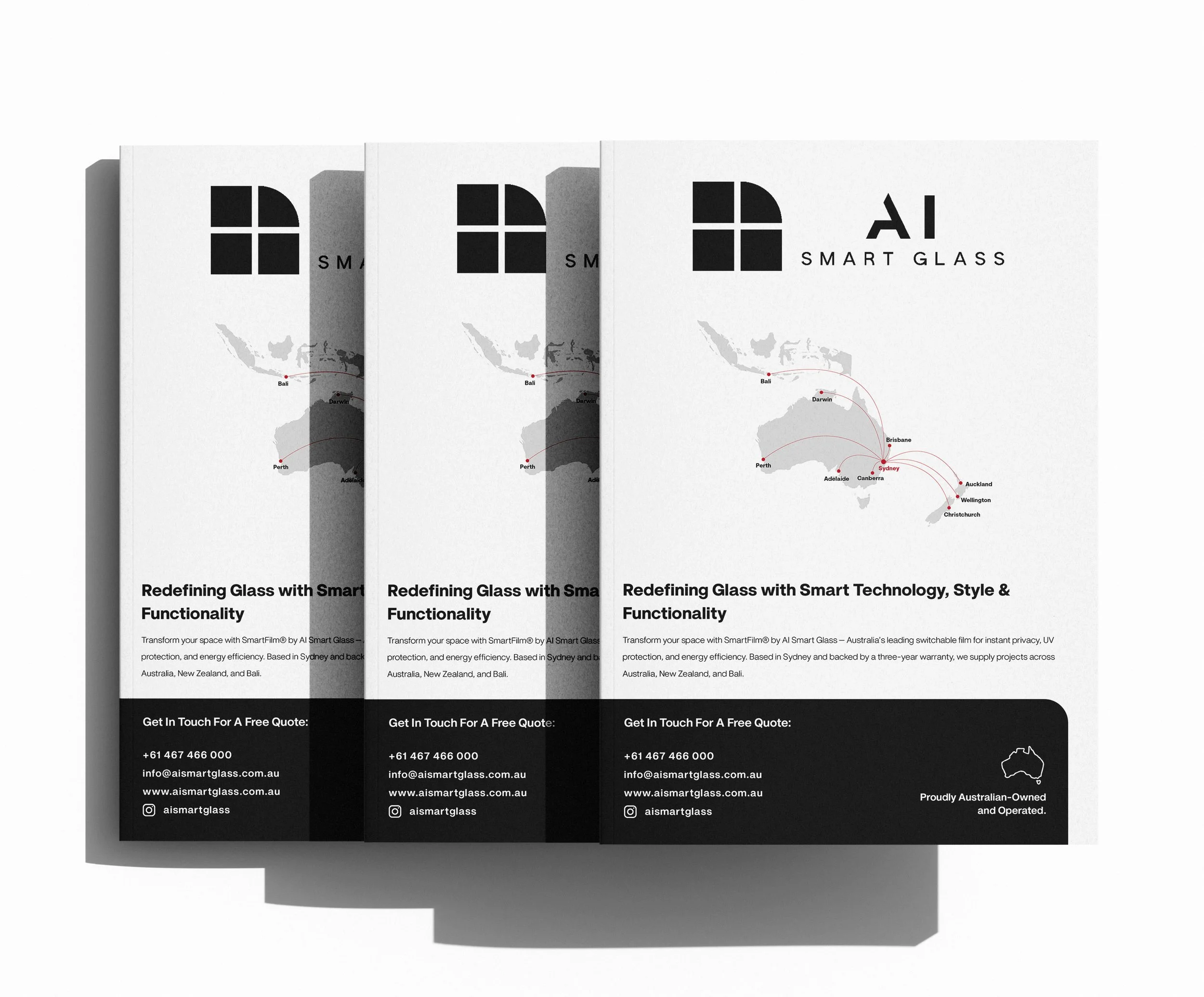 AI Smart Glass capability statement project featuring professional document design, technical company profile and modern corporate presentation by BKK Creative Studio