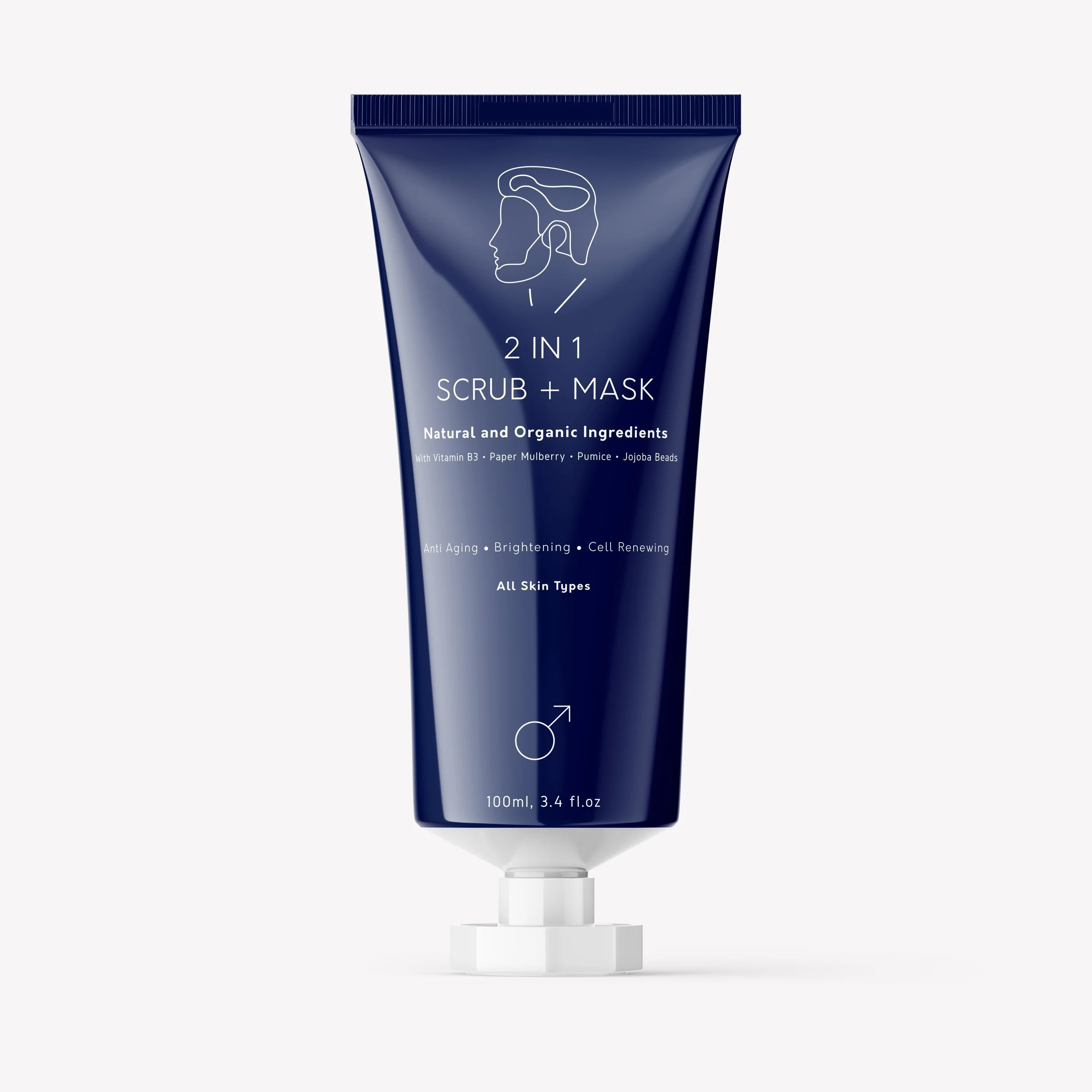 Professional skincare packaging design highlighting premium men's grooming products, refined visual identity and retail-ready branding solutions