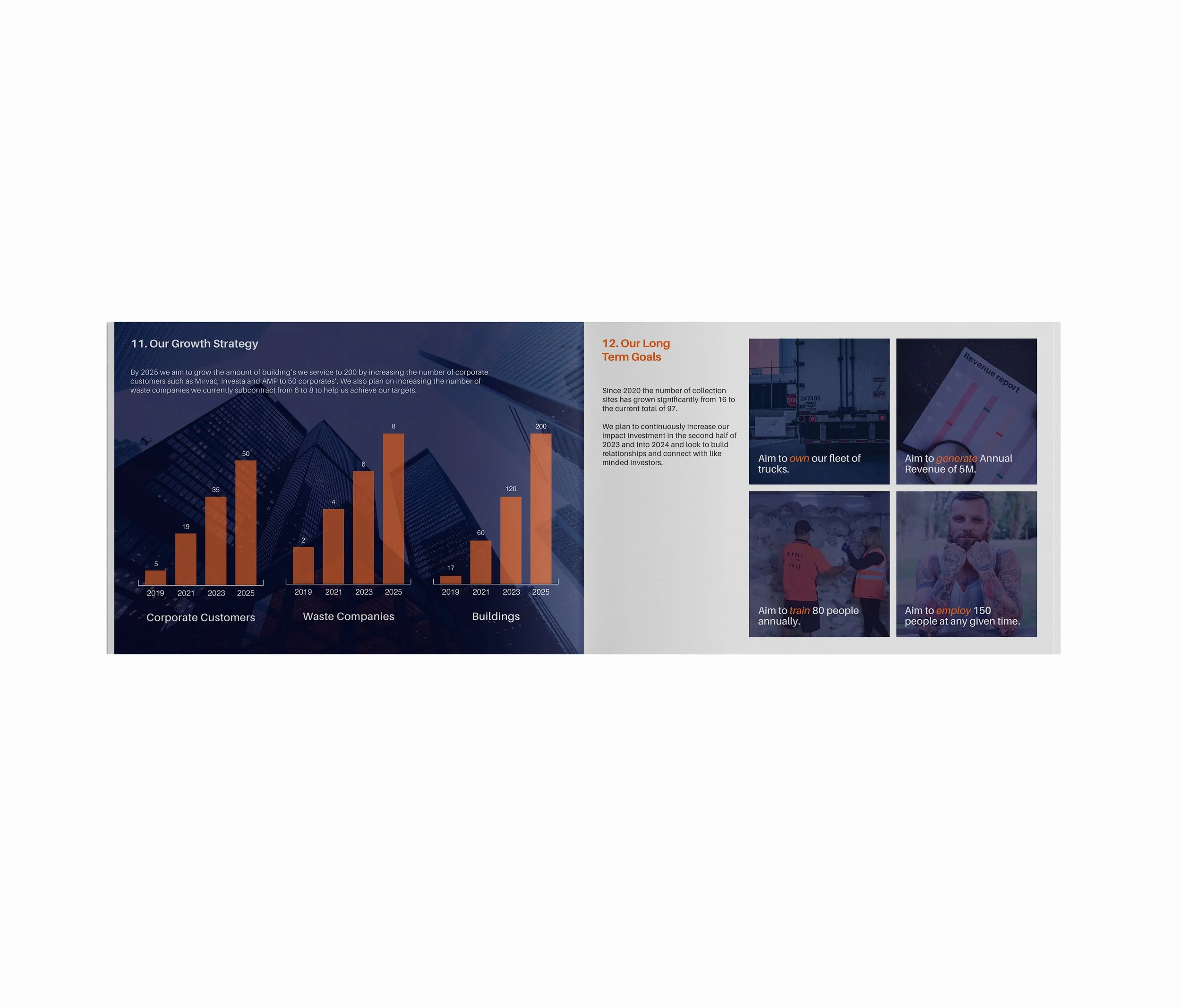 Mates on the Move organisational profile highlighting rehabilitation programs, employment initiatives and premium information design by BKK Creative Studio