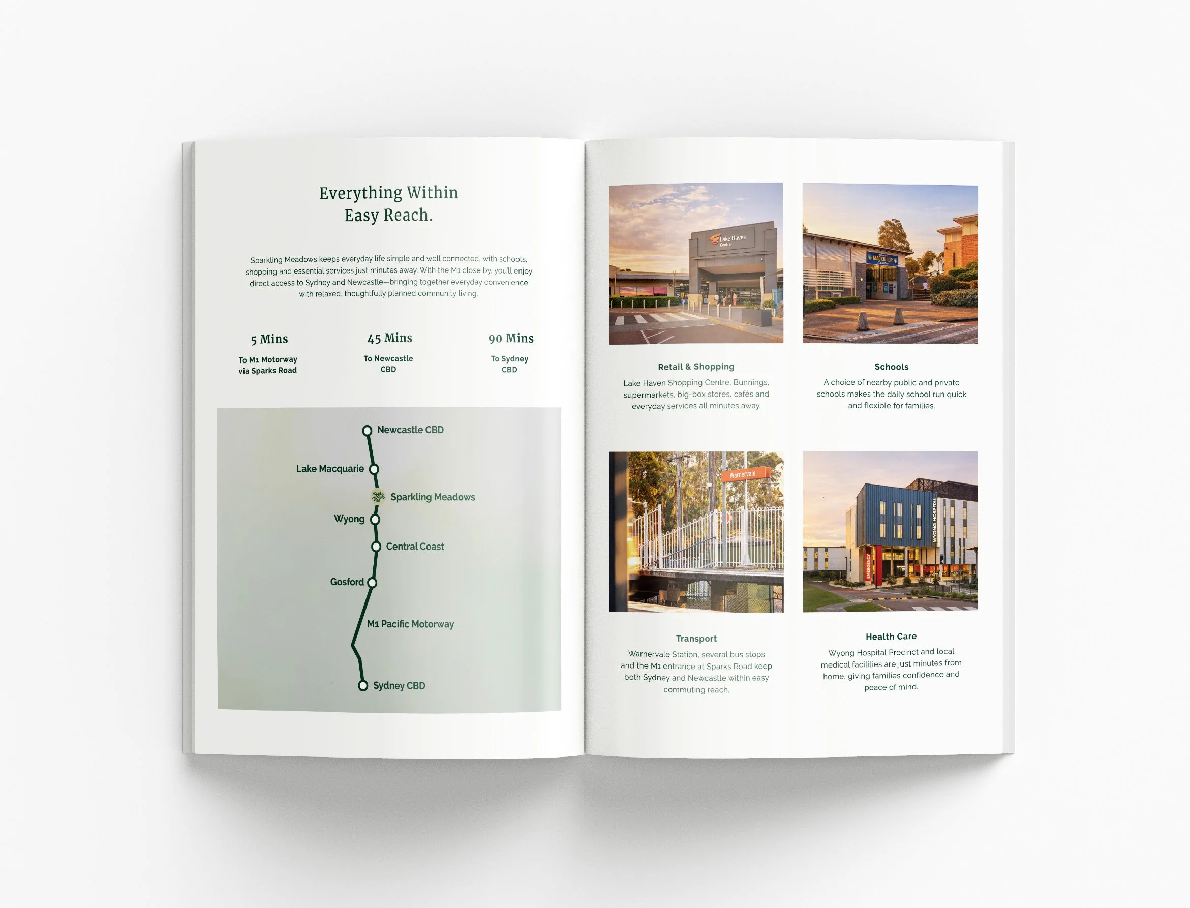 Sparkling Meadows sales brochure showcasing residential development branding, lifestyle-focused design and engaging property presentation materials