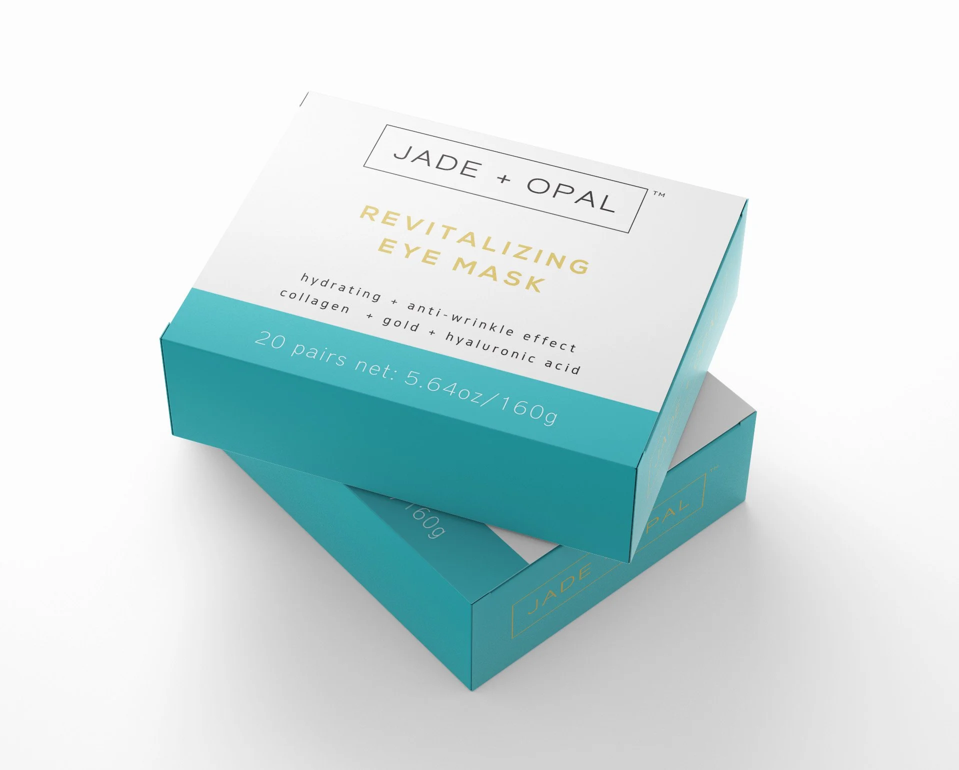 Jade and Opal eye mask packaging project featuring luxury beauty packaging design, premium product branding and elegant cosmetic packaging by BKK Creative Studio