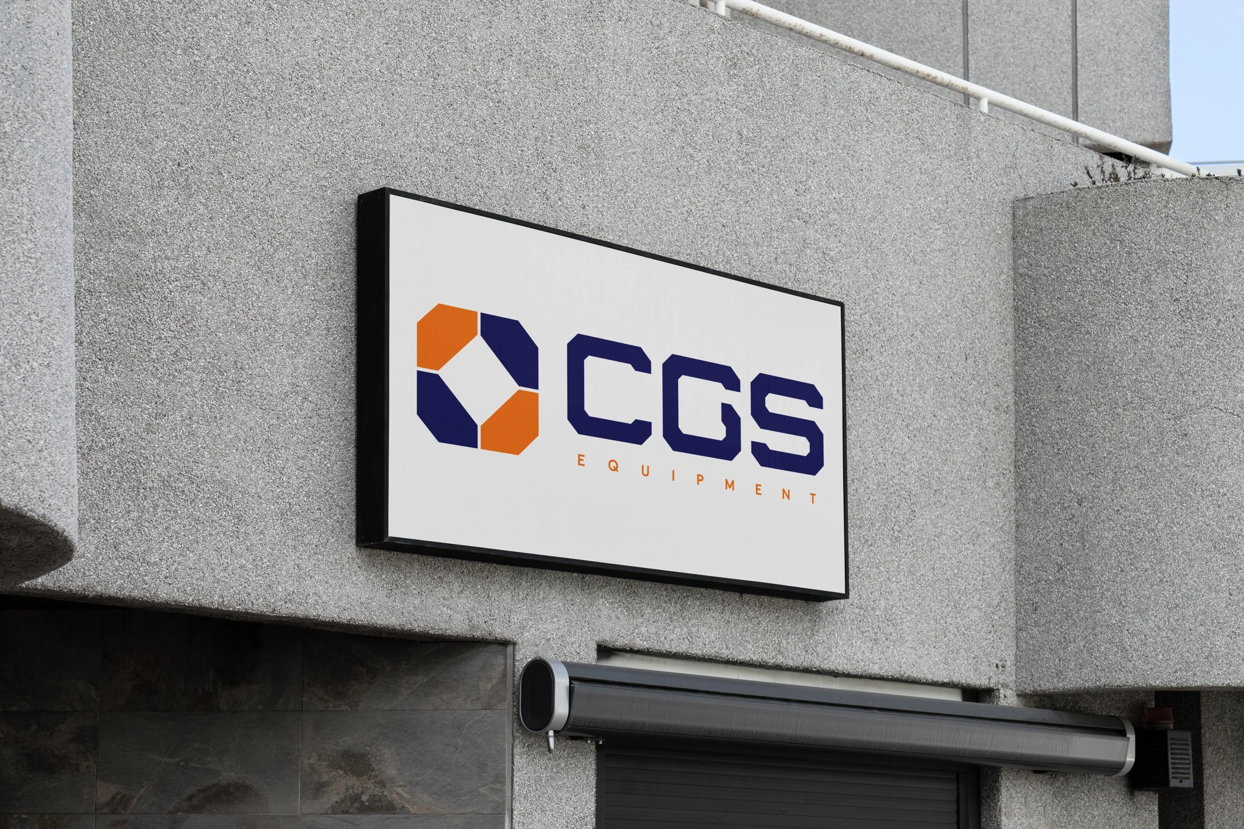 CGS Equipment brand identity featuring a bold logo, cohesive visual system and premium branding for a modern machinery and equipment business