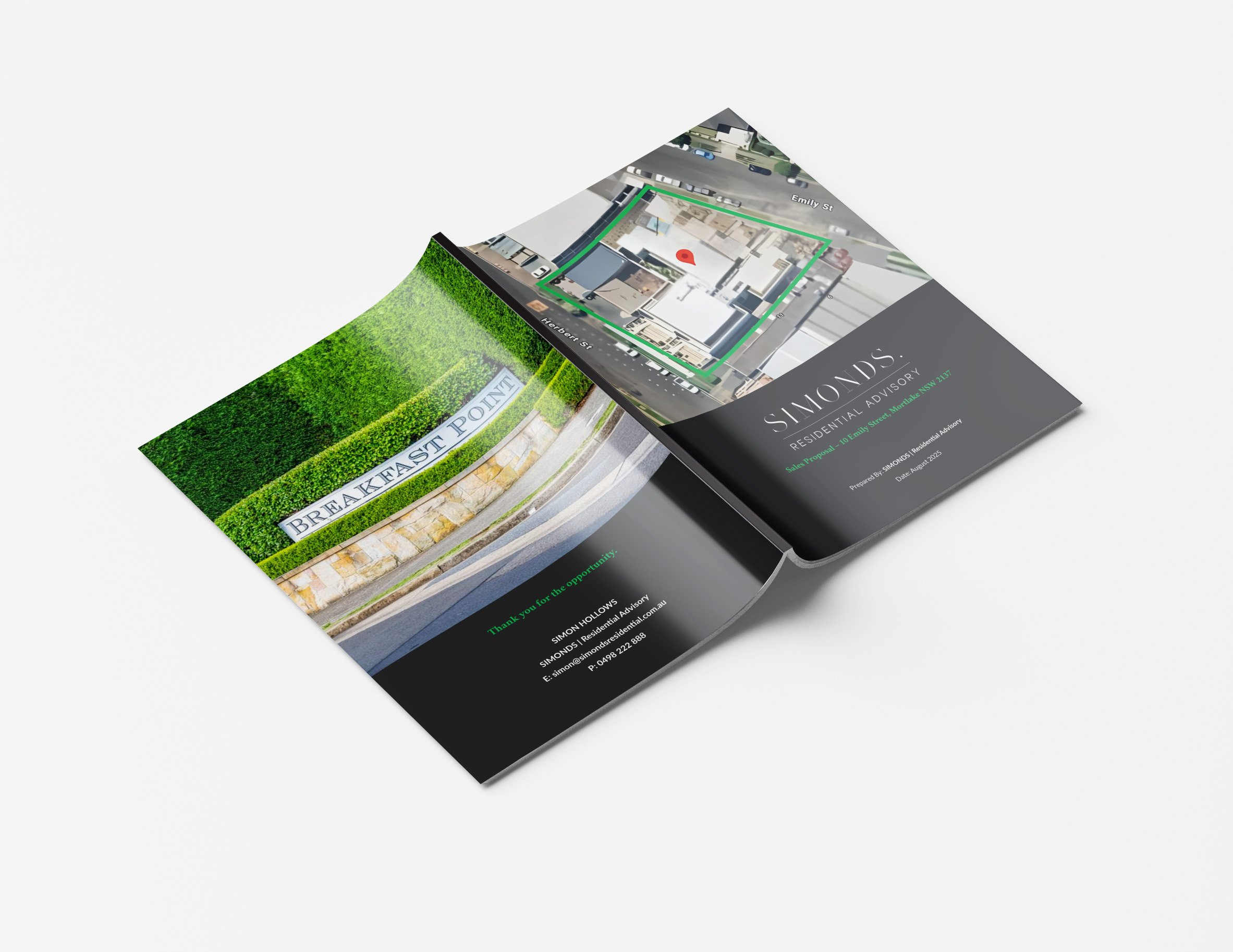 Property investment proposal project showcasing market analysis, custom graphics and premium real estate document design by BKK Creative Studio