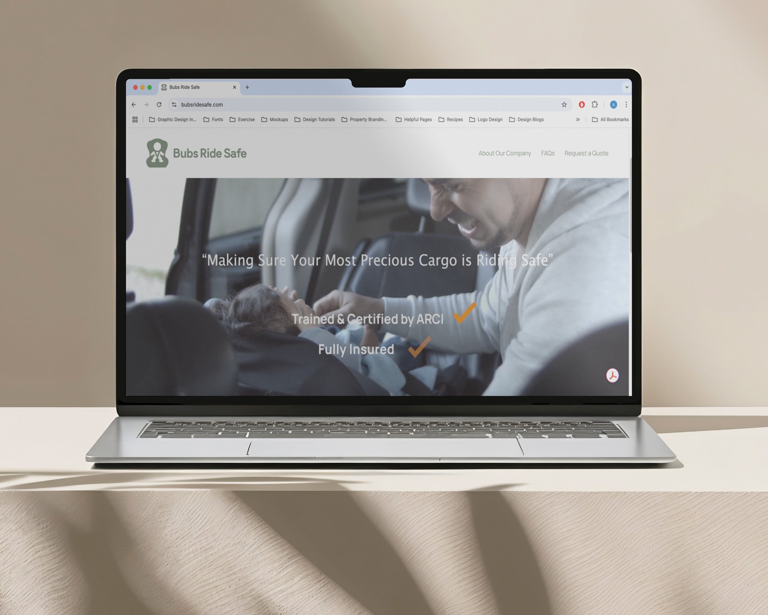 Bubs Ride Safe website design project featuring modern UX/UI design, responsive web development and a professional digital experience by BKK Creative Studio
