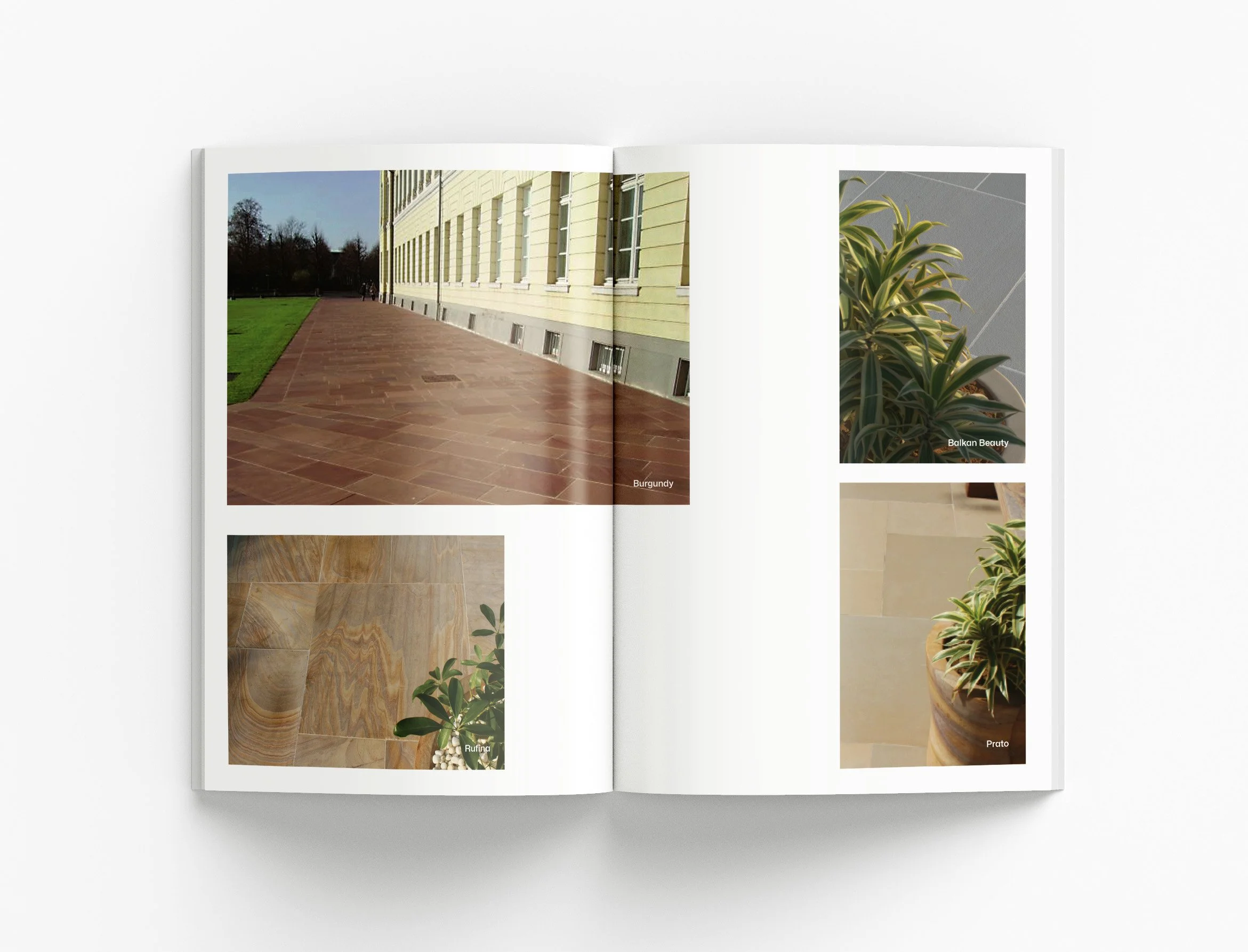 Landscape Collection marketing brochure showcasing premium landscaping products, custom graphics and engaging visual storytelling