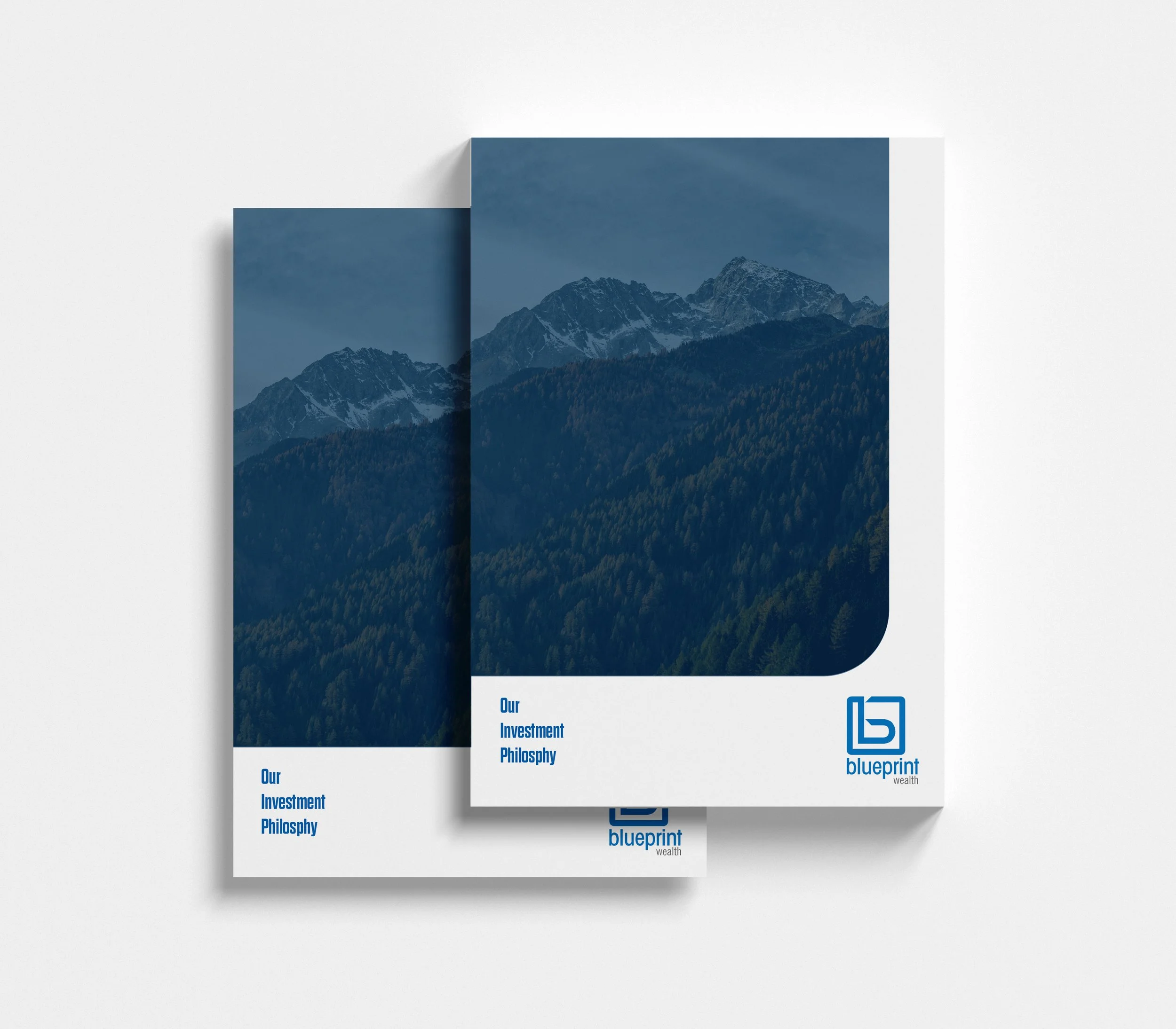 Blueprint Wealth product guide project featuring professional financial document design, investment product communication and corporate marketing materials by BKK Creative Studio
