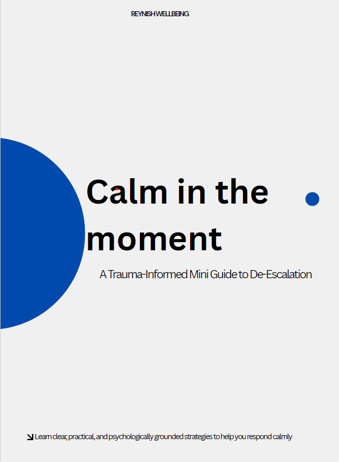 Calm in the moment: A Trauma Informed Mini Guide to De-Escalation