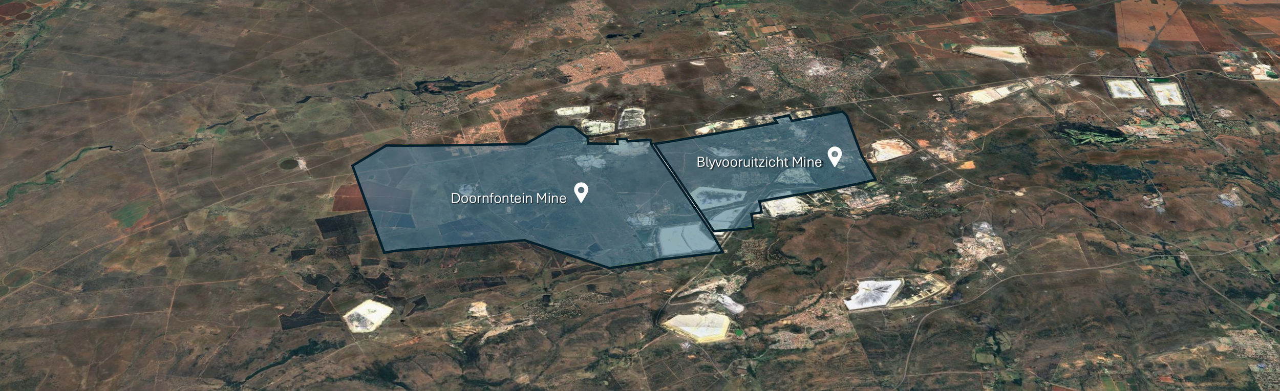 The Blyvooruitzicht and Doornfontein gold mines that are owned and operated by Aurous Resources
