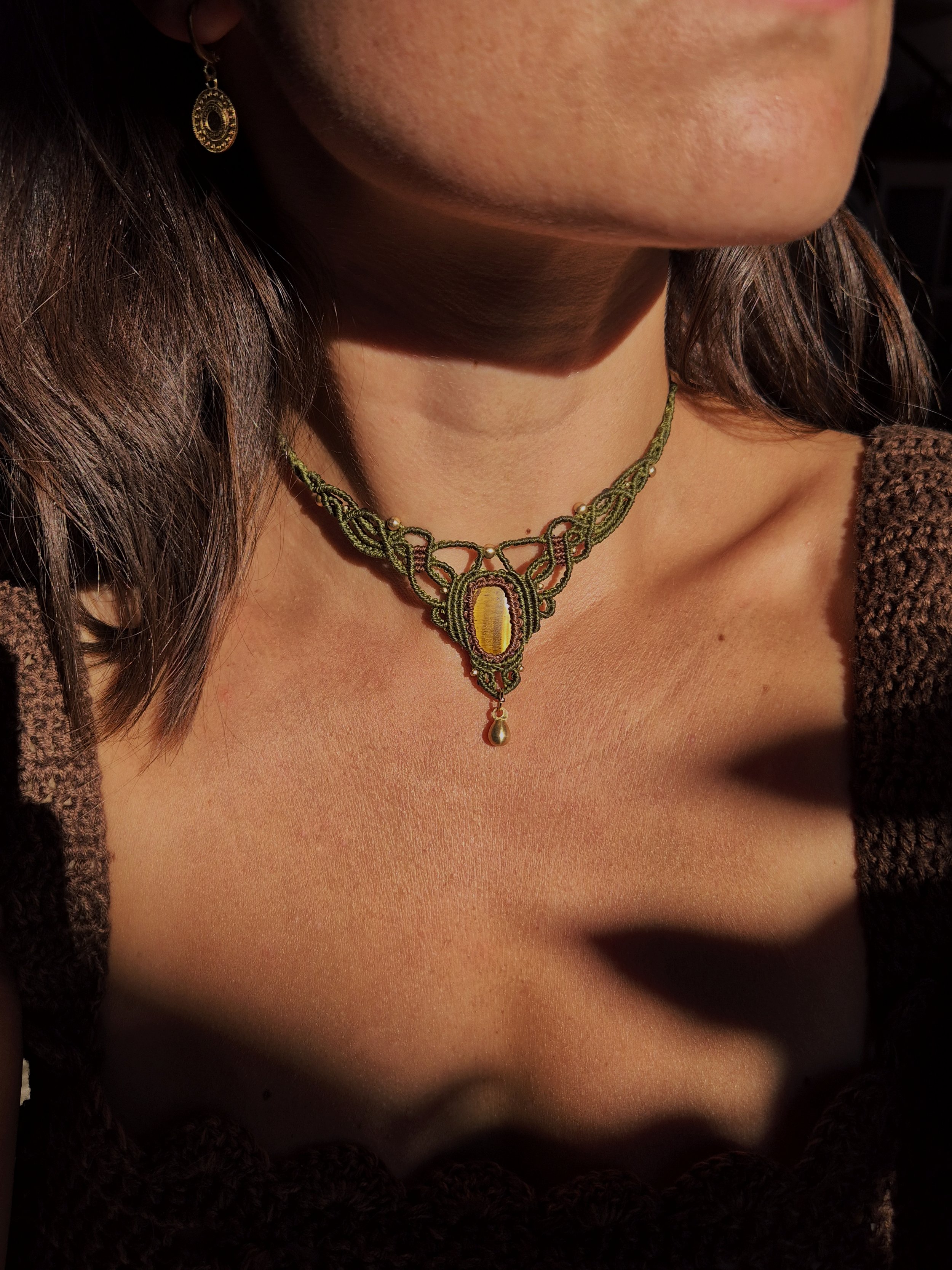 Green tiger eye necklace