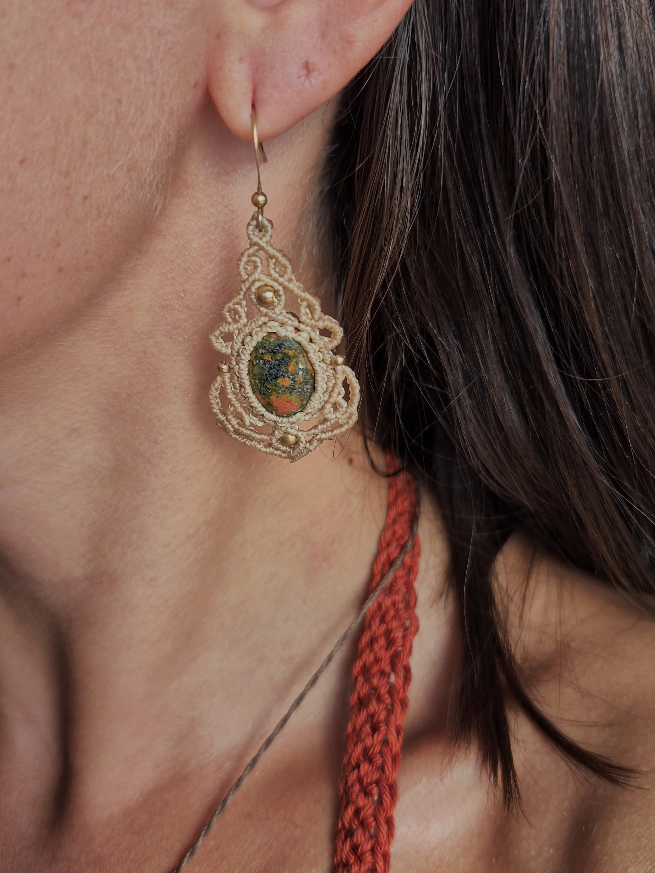 Unakite earrings