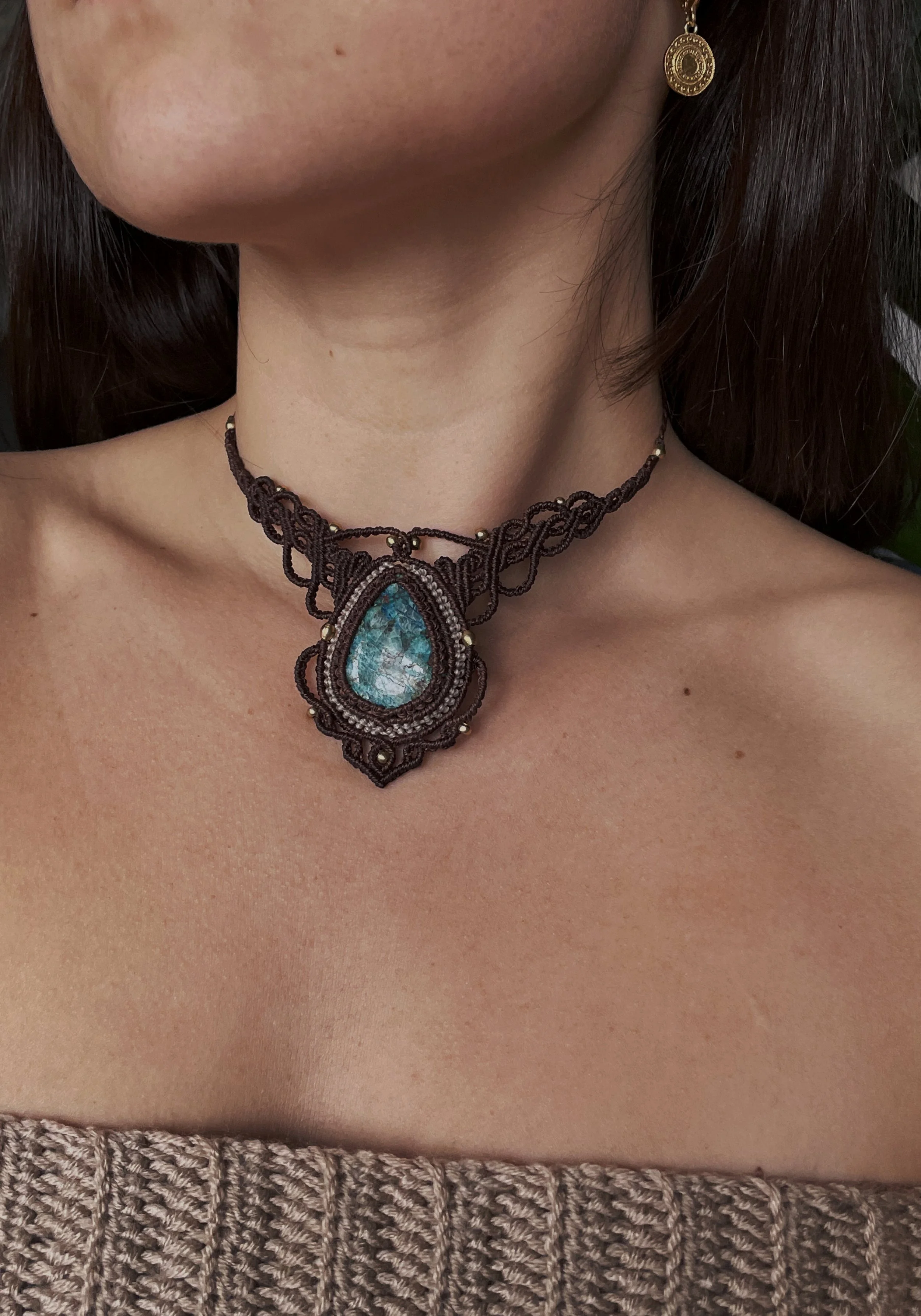 Chrysocolla necklace