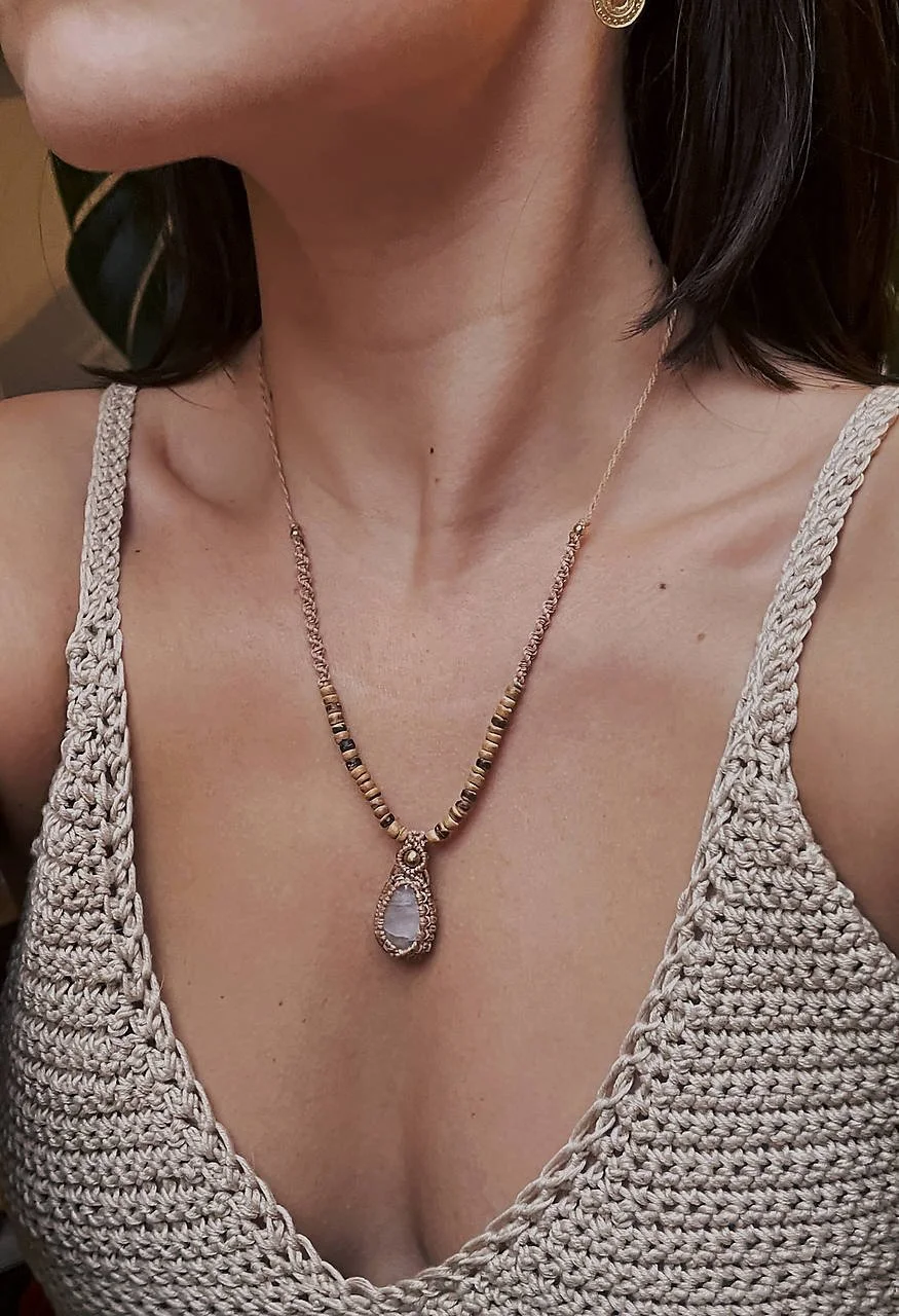Moon stone necklace