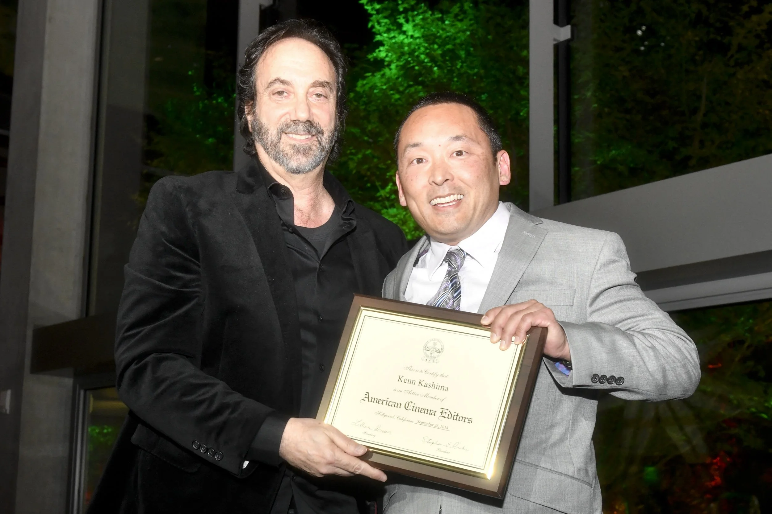 Stephen Rivkin, ACE (ACE President) presenting my ACE plaque