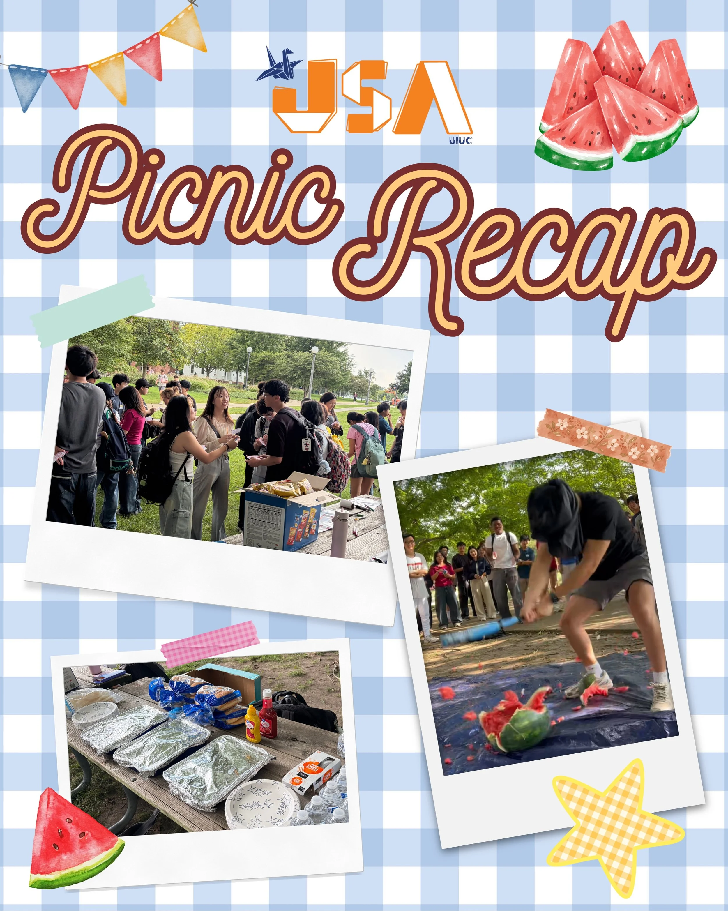 Thank you to everyone who joined us for our Welcome Week Picnic! 🌸🇯🇵

We hope everyone enjoyed the food, activities, and suikawari 🍉 and had the chance to meet new people, socialize, and make some new friends along the way! 💙🧡

We hope this was