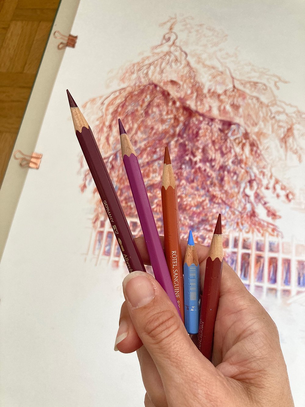 Choix de la palette de couleur - Crayon de couleur - Fresque - Papier peint