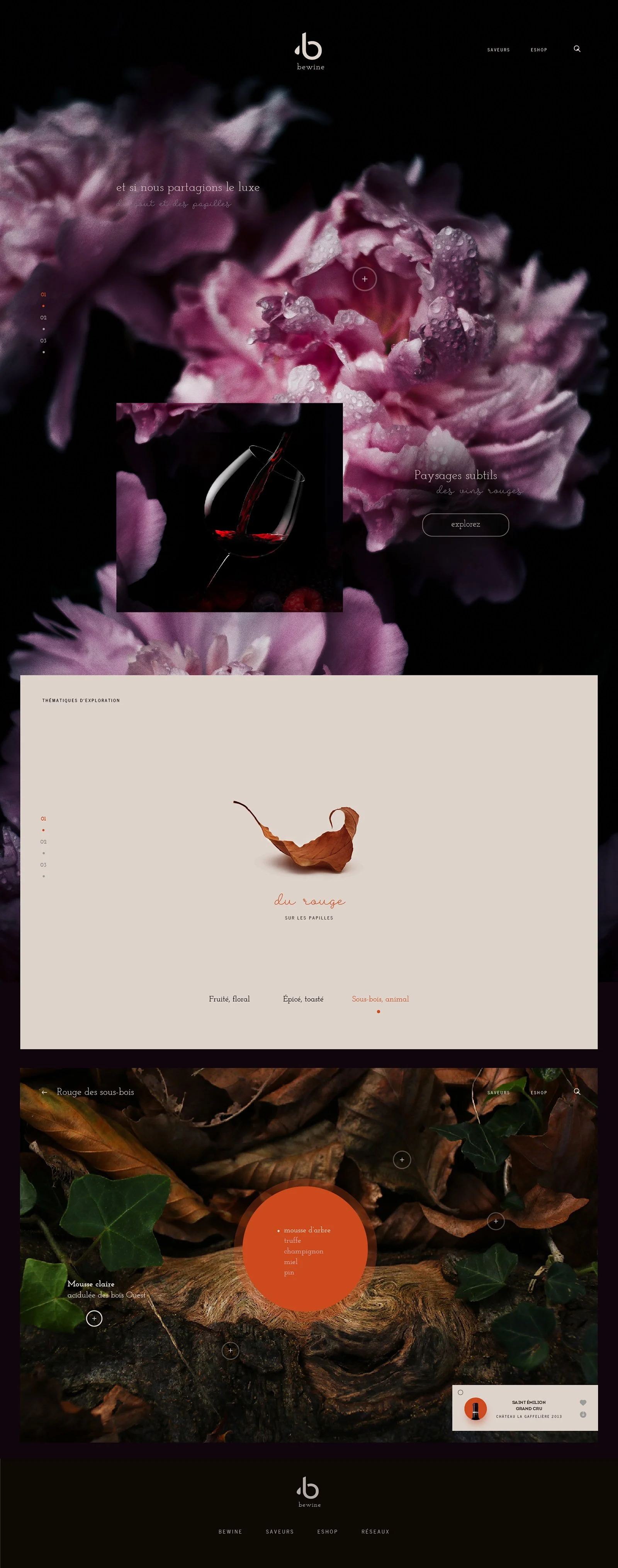 Eshop sur le vin - Design digital avec experience utilsateur et récit immersif - Grafitelli studio de création à Nantes et Montreuil