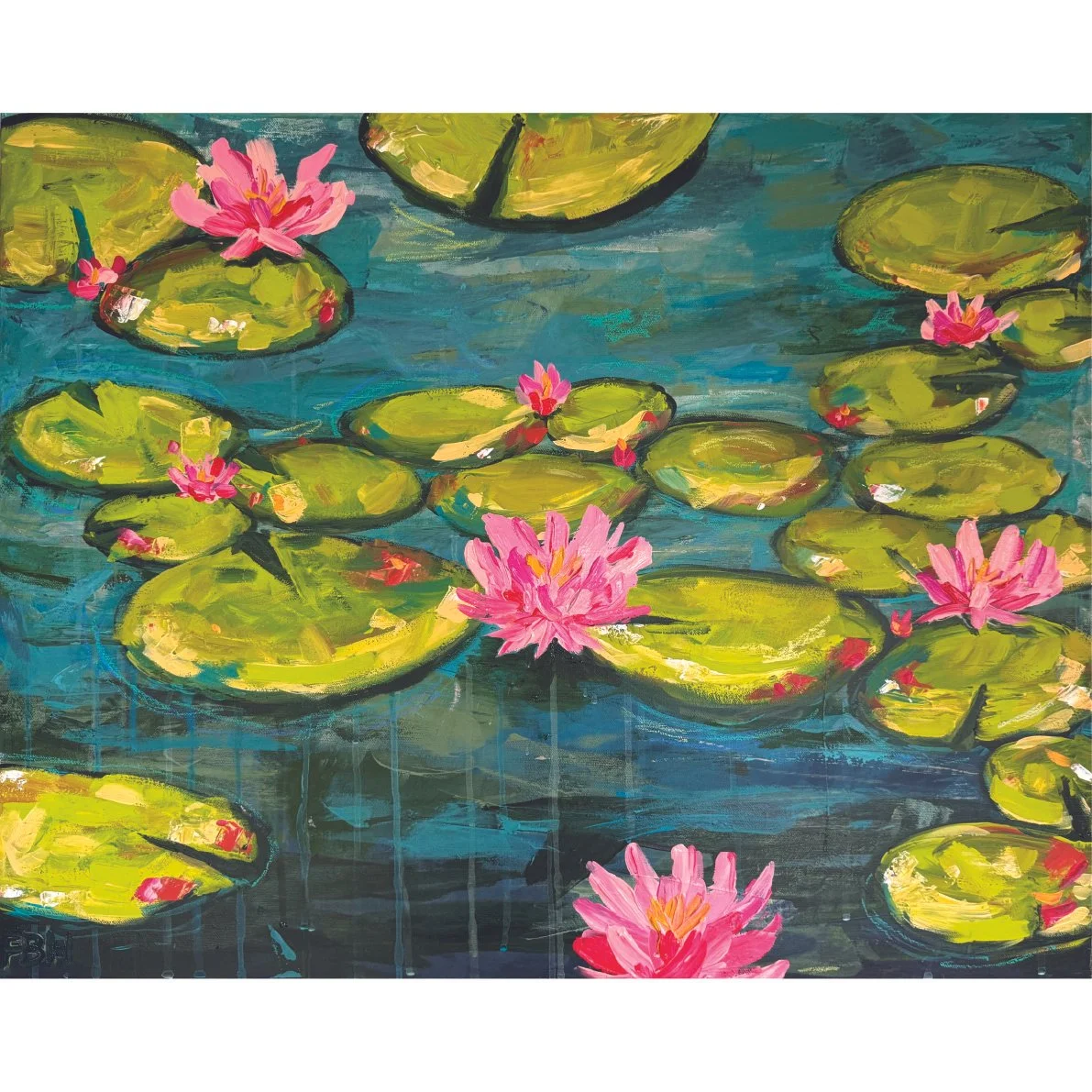 Lilypad Field in Teal