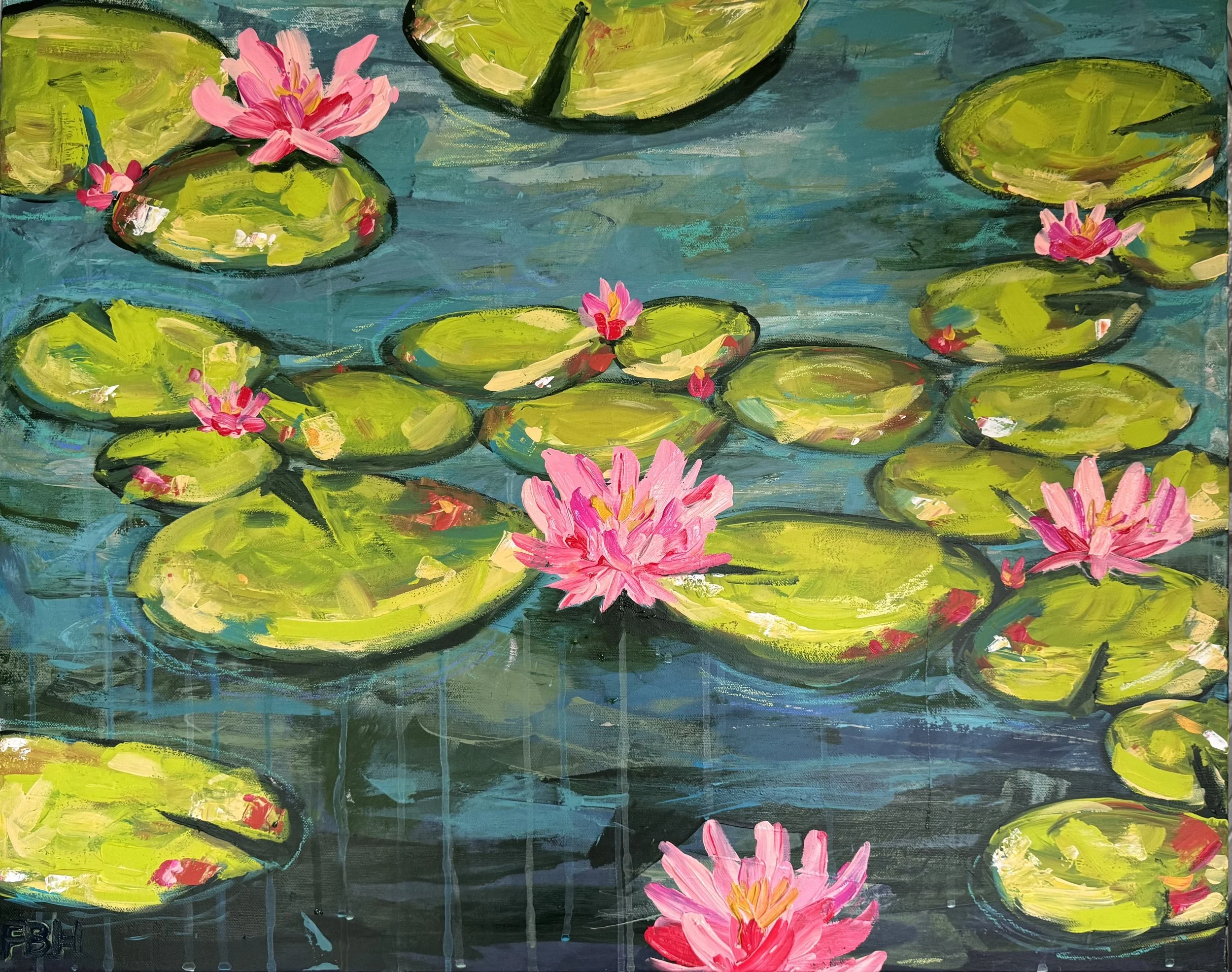 Lilypad Field in Teal
