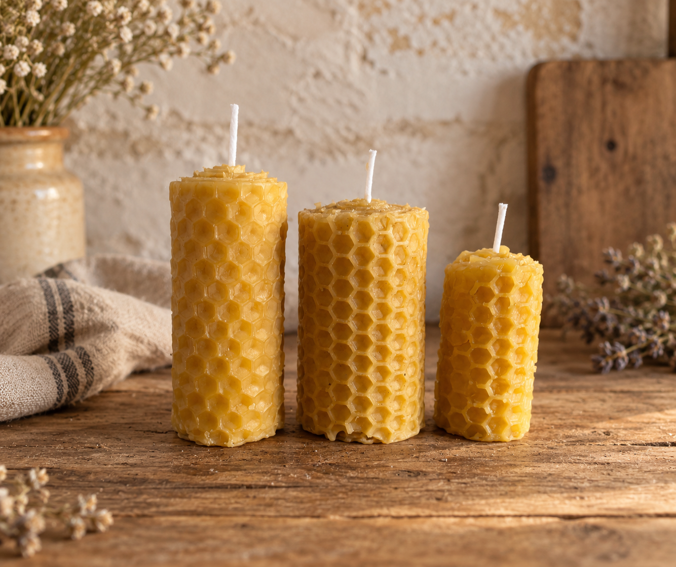 Cross Bank Beeswax Candle Collection No. 2