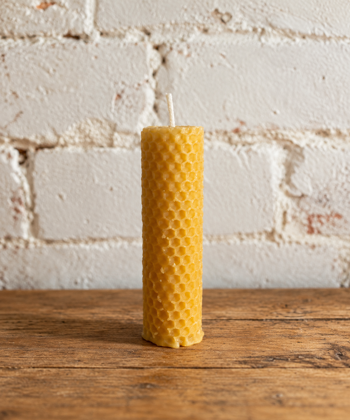 Cross Bank Beeswax Candle No. 3