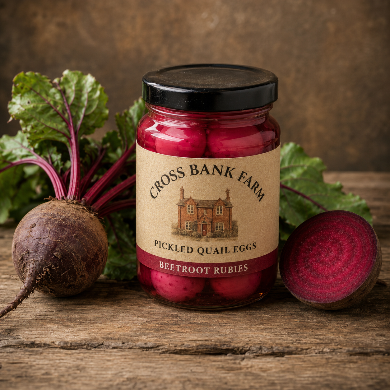 Beetroot Rubies Pickled Quail Eggs