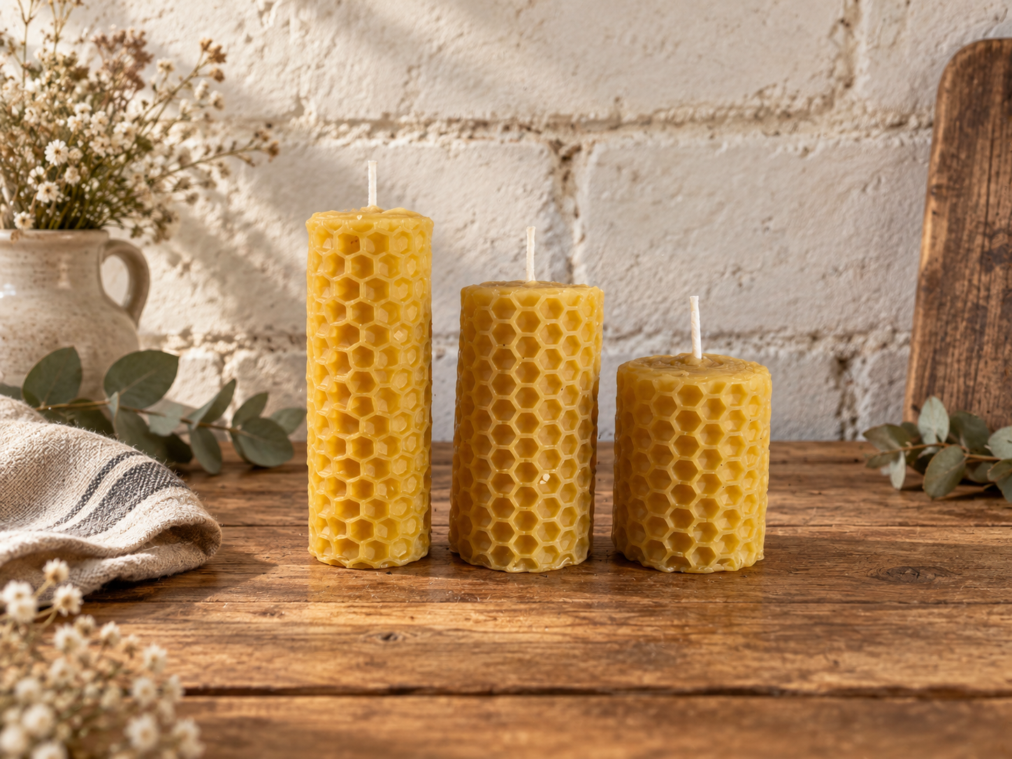 Cross Bank Beeswax Candle Collection No. 1