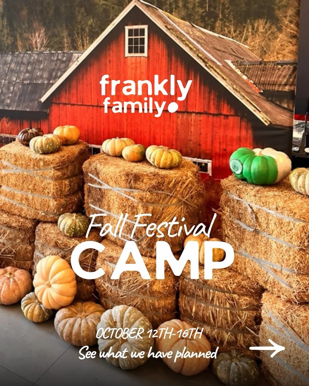 🎃 THE FRANKLY FAMILY FALL FESTIVAL! 🎃

5 days. Endless fun.

📍 Dubai Polo Club
🗓️ 12th &ndash; 16th October (Half Term Break) 
⏰ 8:00 AM &ndash; 2:00 PM

From pumpkin patch treasure hunts to a mad science lab, a DIY costume workshop, a harvest ki