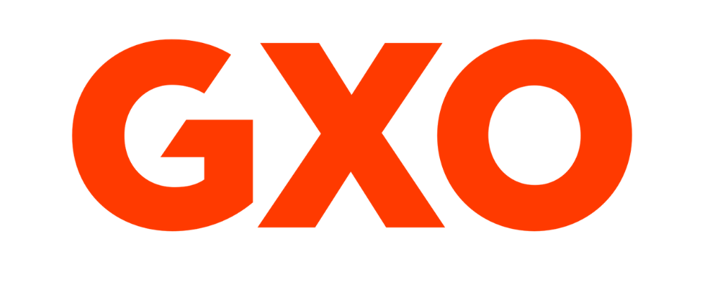 Logo du GXO en rouge sur fond blanc