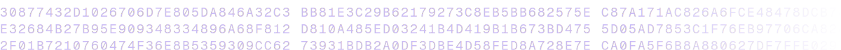 The image consists of various alphanumeric characters arranged in lines, appearing as a block of code or a string of encrypted data.
