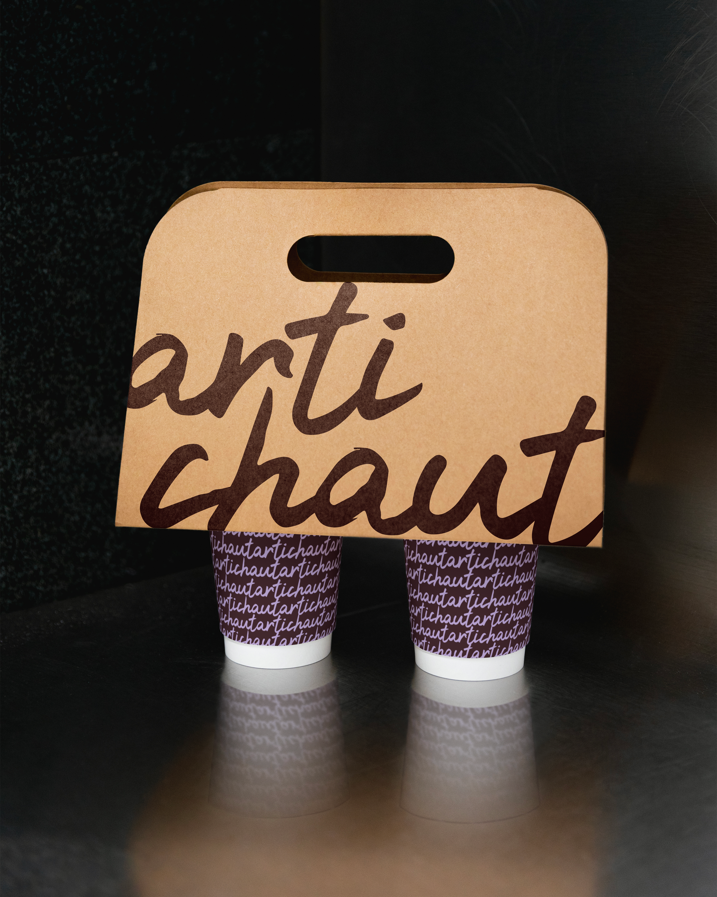 Porte-gobelets et emballages à emporter personnalisés pour le café Artichaut